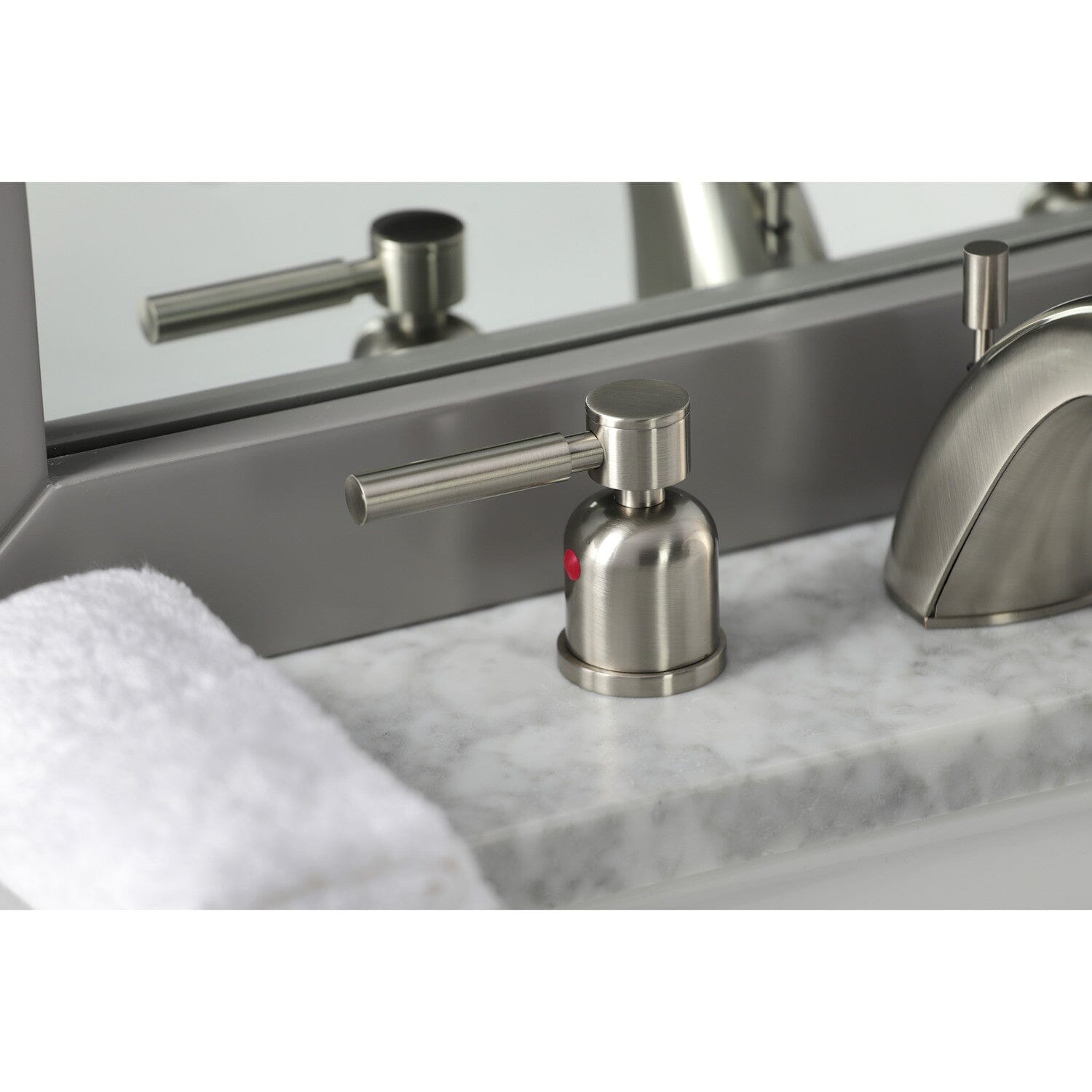 Concord 3-Hole Widespread Bathroom Faucet - Two Handle Deck Mount Sink Faucet with Pop-Up Drain - Perfect for Bathroom Vanity, Powder Room & Guest Bath Installation