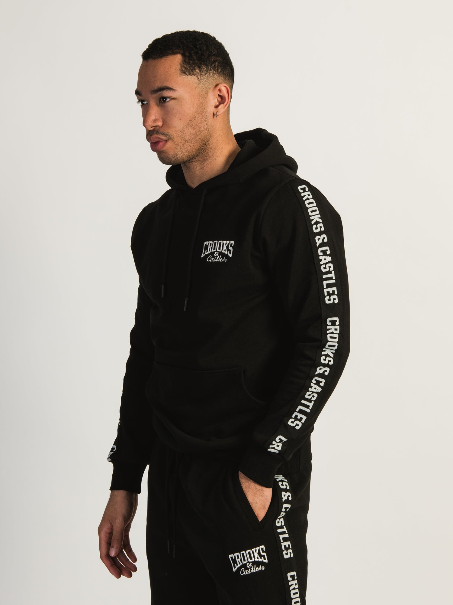 Crooks & Castles Jacquard Tape Pullover Hoodie - Stylish Streetwear for Men & Women | Perfect for Casual Outfits, Gym, and Urban Fashion