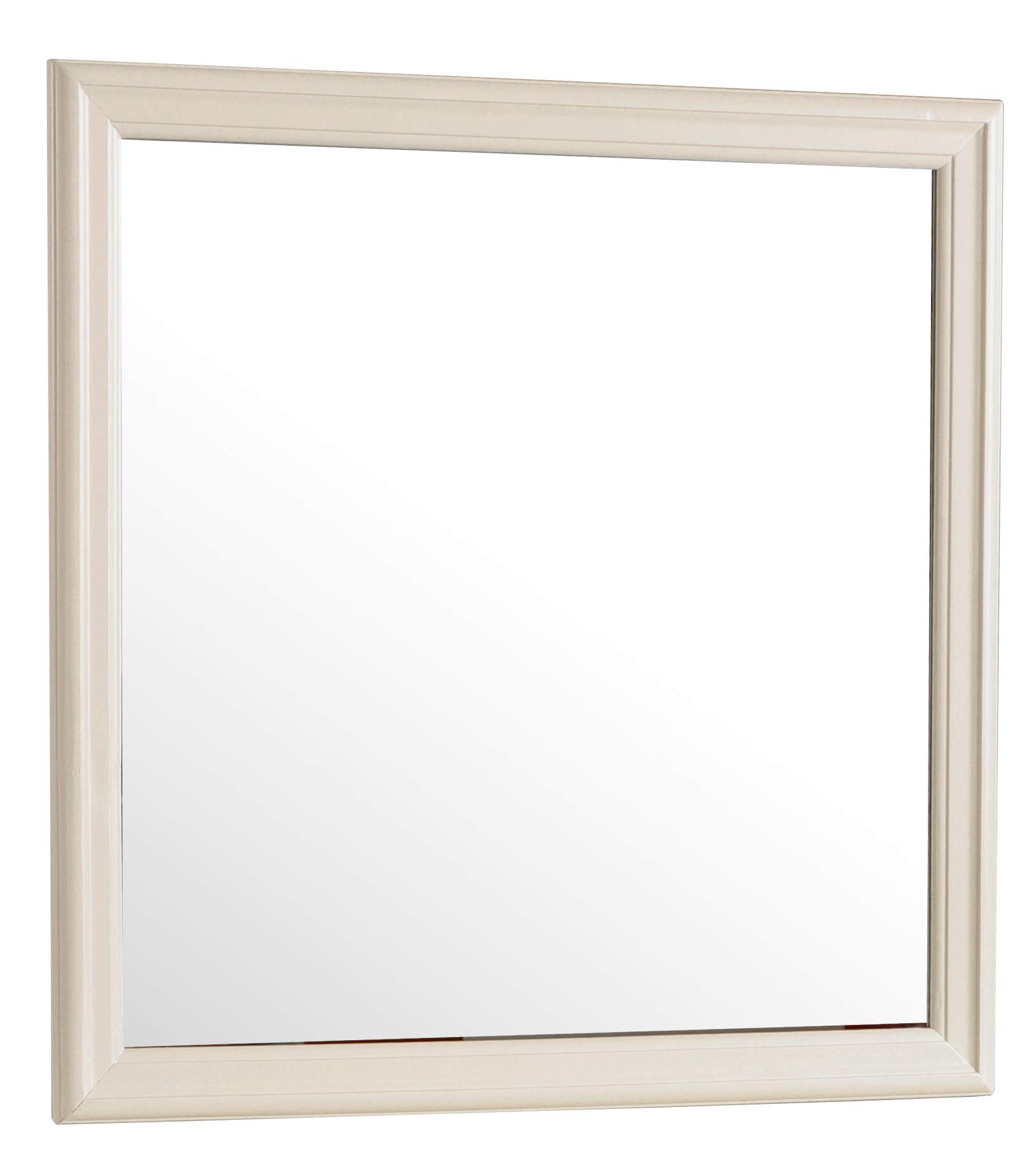 Glory Furniture Louis Phillipe Beige Mirror - Elegant Wall Decor for Living Room, Bedroom & Entryway