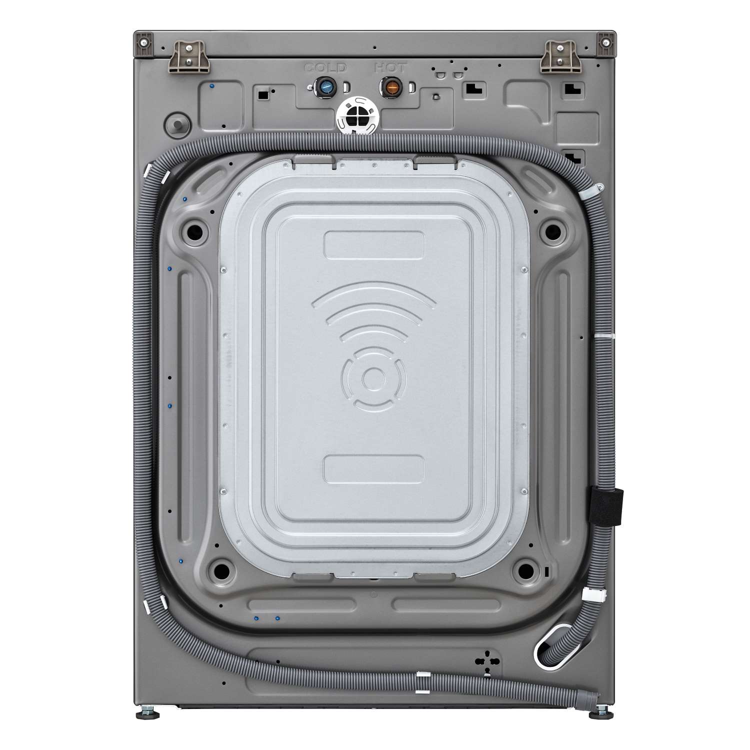 LG WM5500HVA 5.2 cu. ft. Smart Front Load Washer with AI DD™ Technology, LCD Control Knob & Graphite Steel Finish - Perfect for Large Families, Energy-Efficient Laundry Room Upgrade