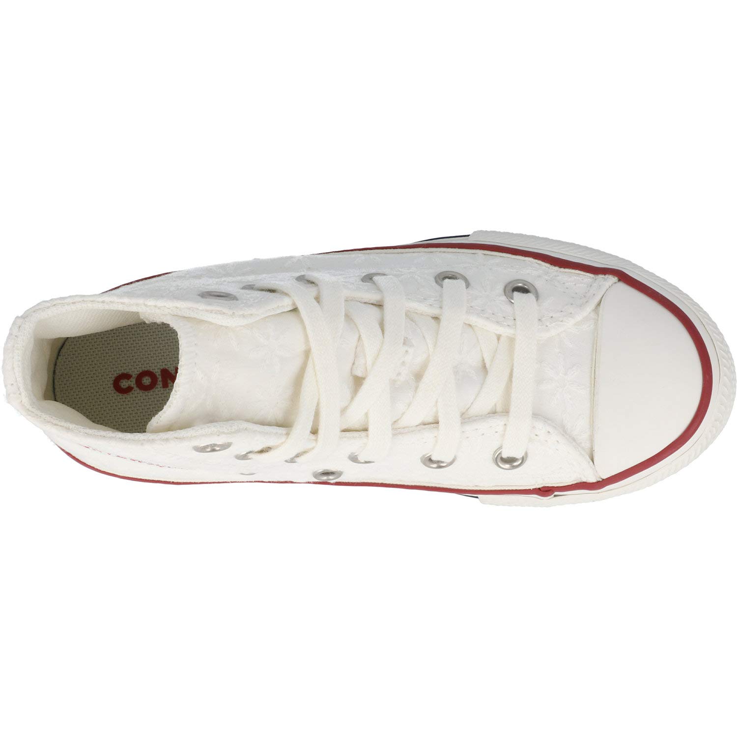 Converse Chuck Taylor All Star Little Miss Chucks Hi-Top Sneakers - White/Midnight Navy Cotton - Size 11.5 US Kids - Classic Unisex Canvas Shoes for School, Play & Everyday Wear