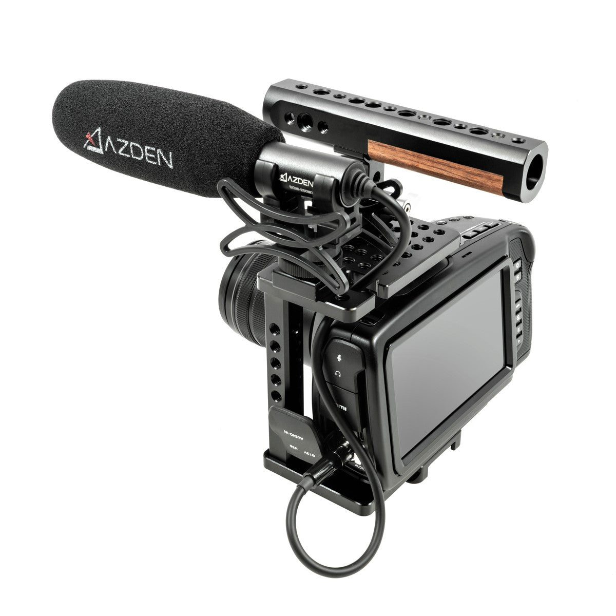 Azden Professional Compact Cine Microphone with Mini XLR Output - Perfect for DSLR, Mirrorless & Video Recording