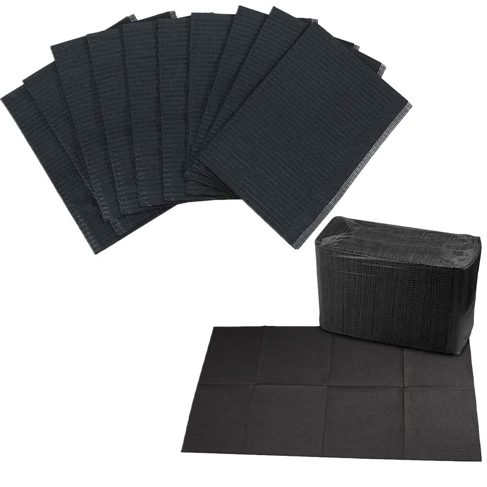 **JWCBDY 50Pcs Disposable Dental Bibs - 3-Ply Waterproof Patient Lap Cloths 13