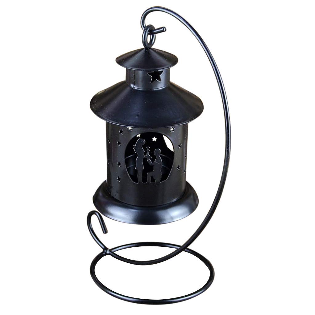 Vintage Iron Candlestick Holder - Rustic Hanging Candle Decor for Home, Wedding & Party Decorations - Perfect for Fireplace, Dining Table & Outdoor Gatherings