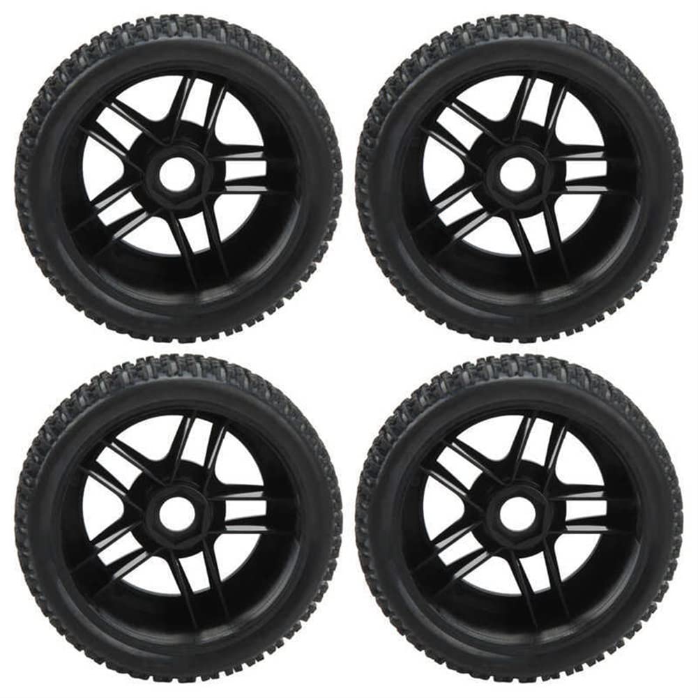 LYunce 1/10 Scale RC Car Wheels & Tires - Heavy Duty Shock Absorbing Off-Road Tires for 1/7 RC Vehicles - Perfect for Crawling, Racing & Off-Road Adventures