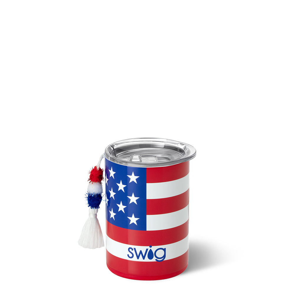 All American 12oz Short Tumbler - Insulated Stainless Steel Cup for Coffee, Tea & Cold Drinks - Perfect for Home, Office & Travel Use
