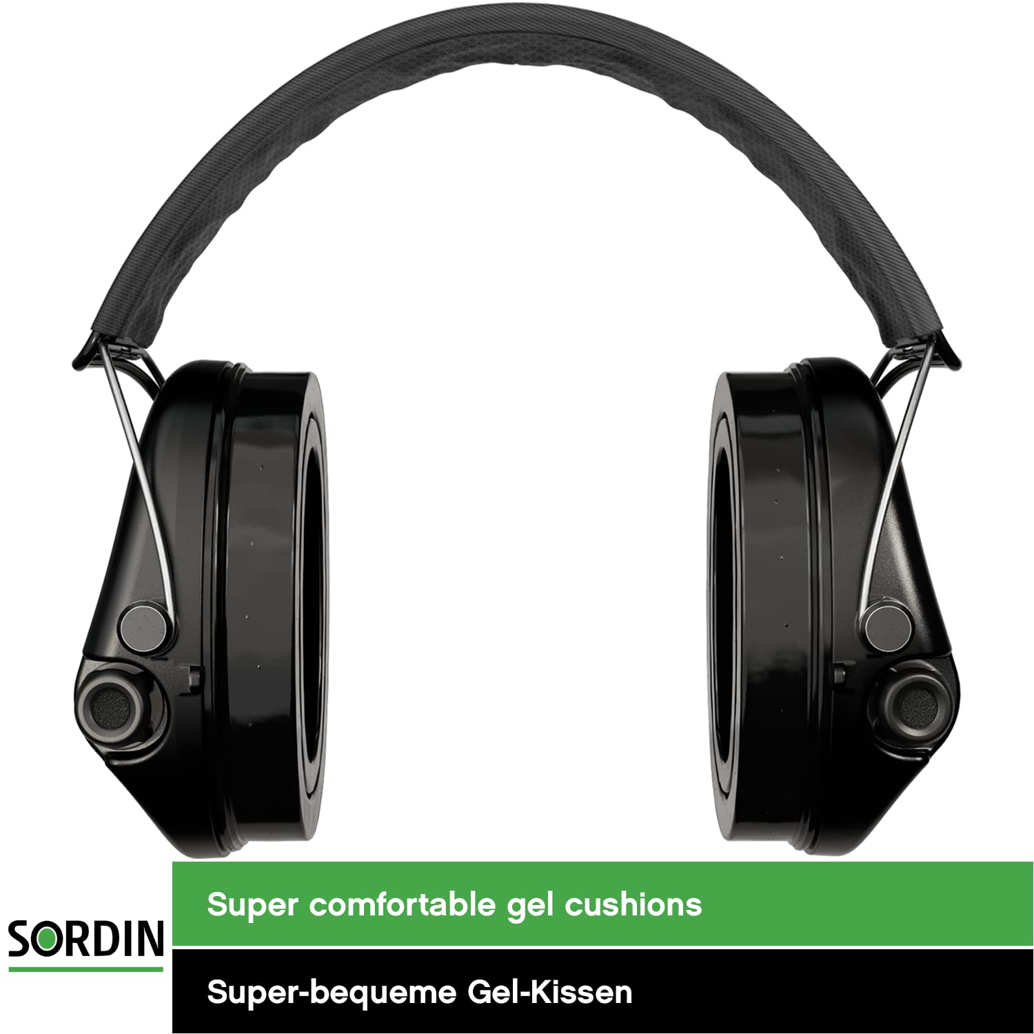 Sordin Supreme Pro-X Electronic Ear Protection for Hunting & Shooting - Active Noise Reduction, US Headband & Gel Cushions - Perfect for Range Shooting, Hunting, and Outdoor Sports