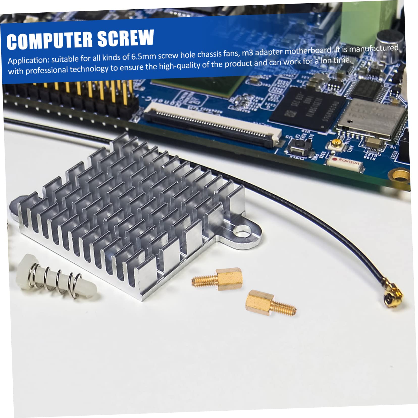 Homoyoyo 3 Sets Computer Case Screws Kit - Motherboard Screws, Standoffs, Spacers & Cooler Standoffs - Carbon Steel Laptop Monitor Stand & Chassis Insulation Gasket for PC Building & Repair (Perfect for DIY Computer Assembly & Upgrades)