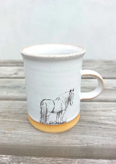 Handmade Horse Design Ceramic Mug - Perfect for Coffee, Tea & Hot Drinks - Ideal for Home, Office & Gifts
