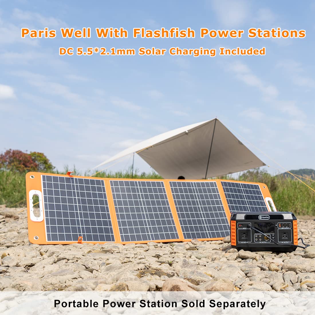 Foldable Solar Panel 100W 18V Portable Solar Charger with DC Output & 65W USB-C QC3.0 - Power Station Phone Laptop Charging for Camping Fishing RV Van Road Trips Outdoor Adventures Emergency Power Supply