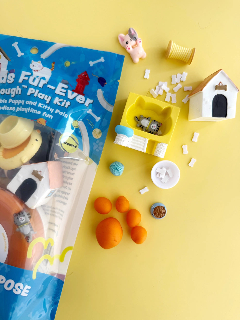 Friends Fur Ever Kiddough Play Kit - Creative Dough Playset for Kids, Fun Educational STEM Toy for Toddlers (Perfect for Birthday Gifts & Classroom Activities)