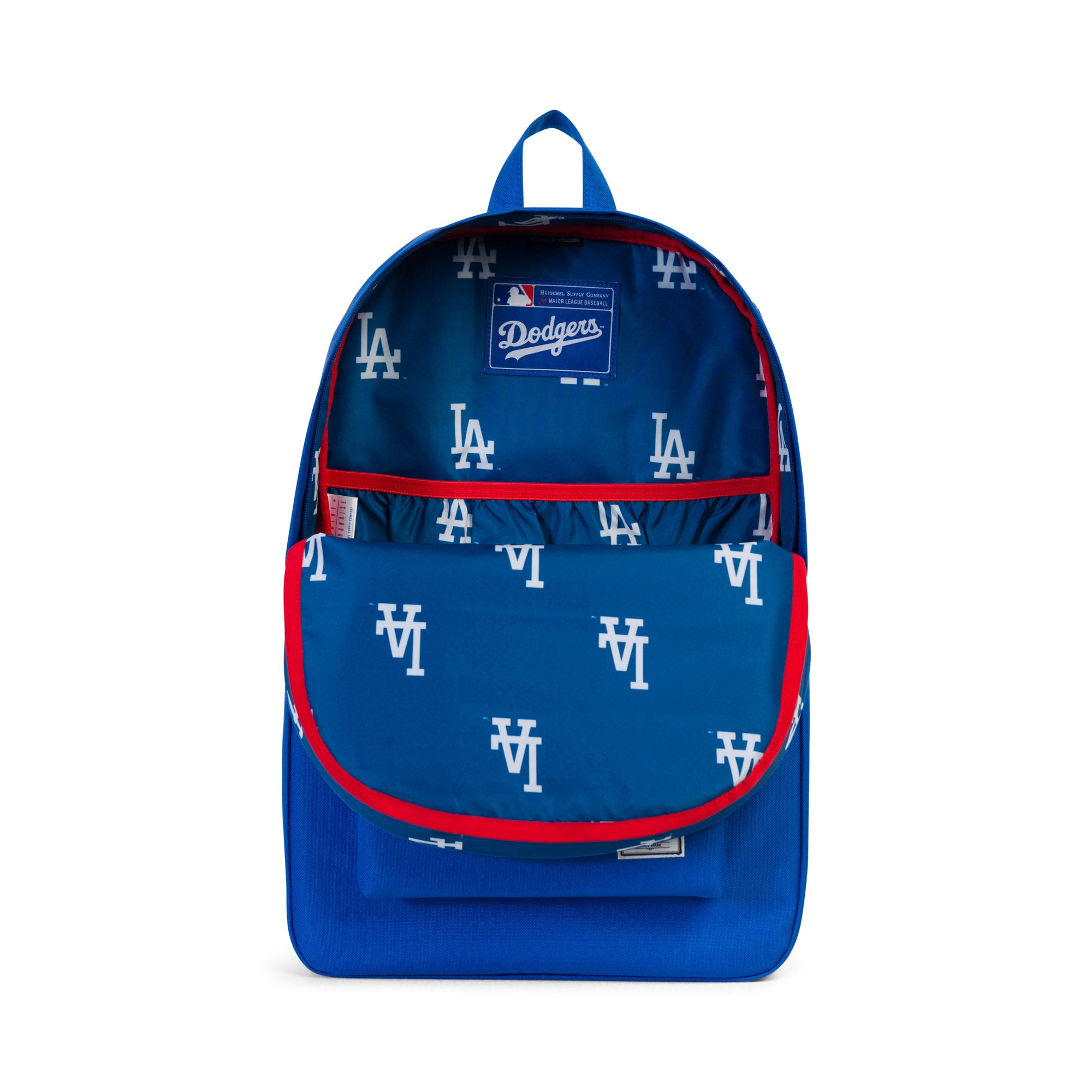 Herschel x MLB Los Angeles Dodgers Heritage Backpack Blue - Stylish College Backpack for School, Travel & Everyday Use
