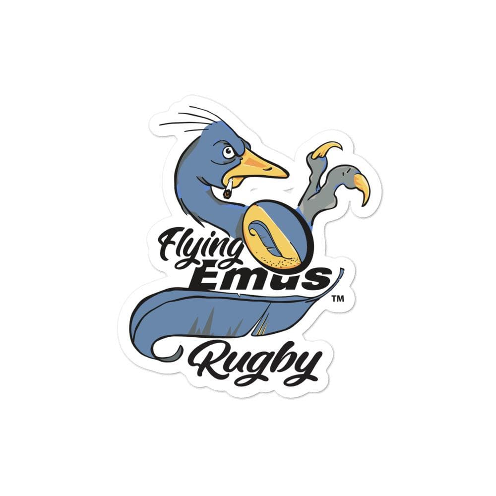 Flying Emus Rugby Stickers - Waterproof Vinyl Decals for Rugby Fans, Cars, Laptops & Sports Gear | Perfect for Rugby Games, Team Spirit & Fan Accessories