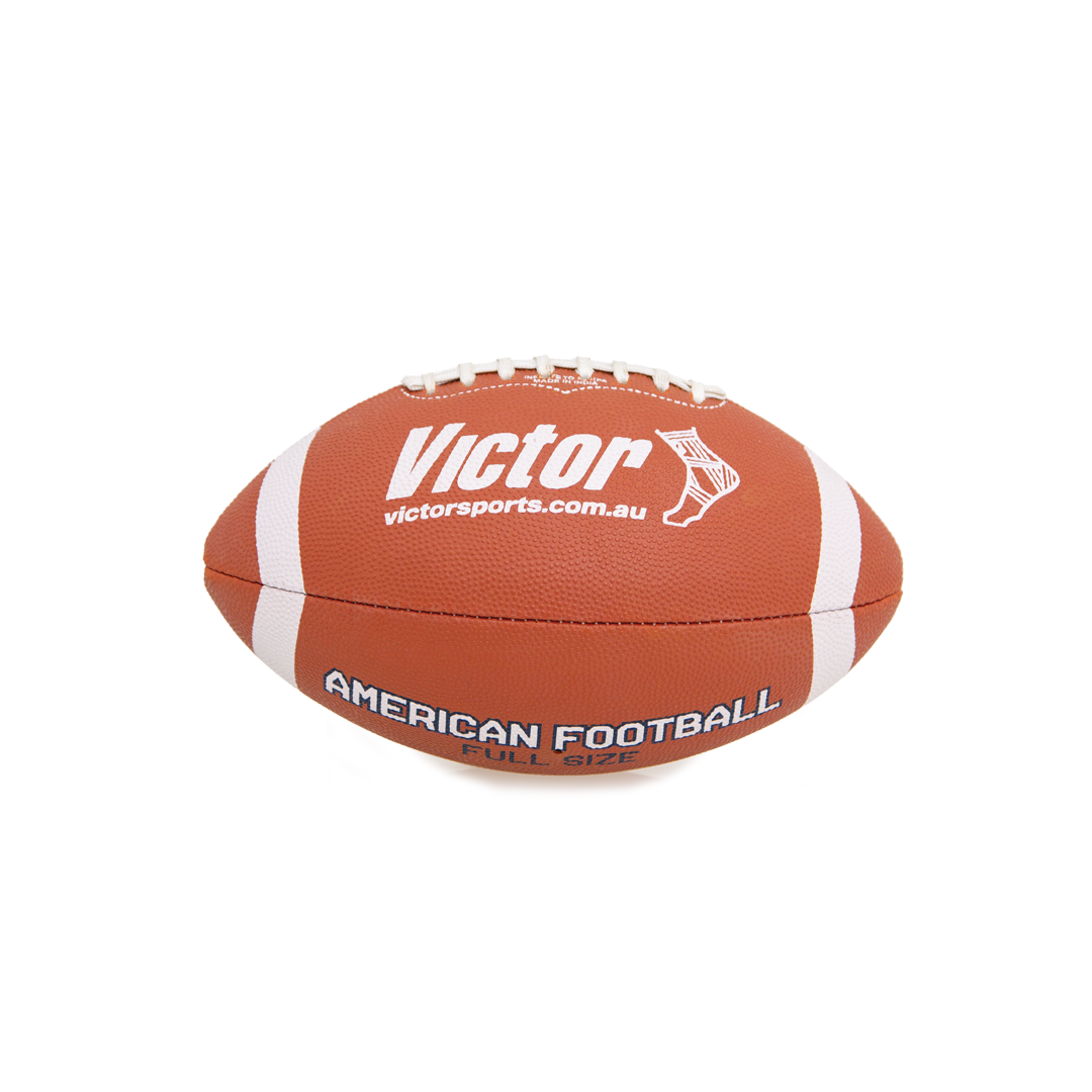 Victor Official Size American Football - Premium Leather Game Ball for Training & Competition | Perfect for NFL Fans, College Games, and Backyard Practice