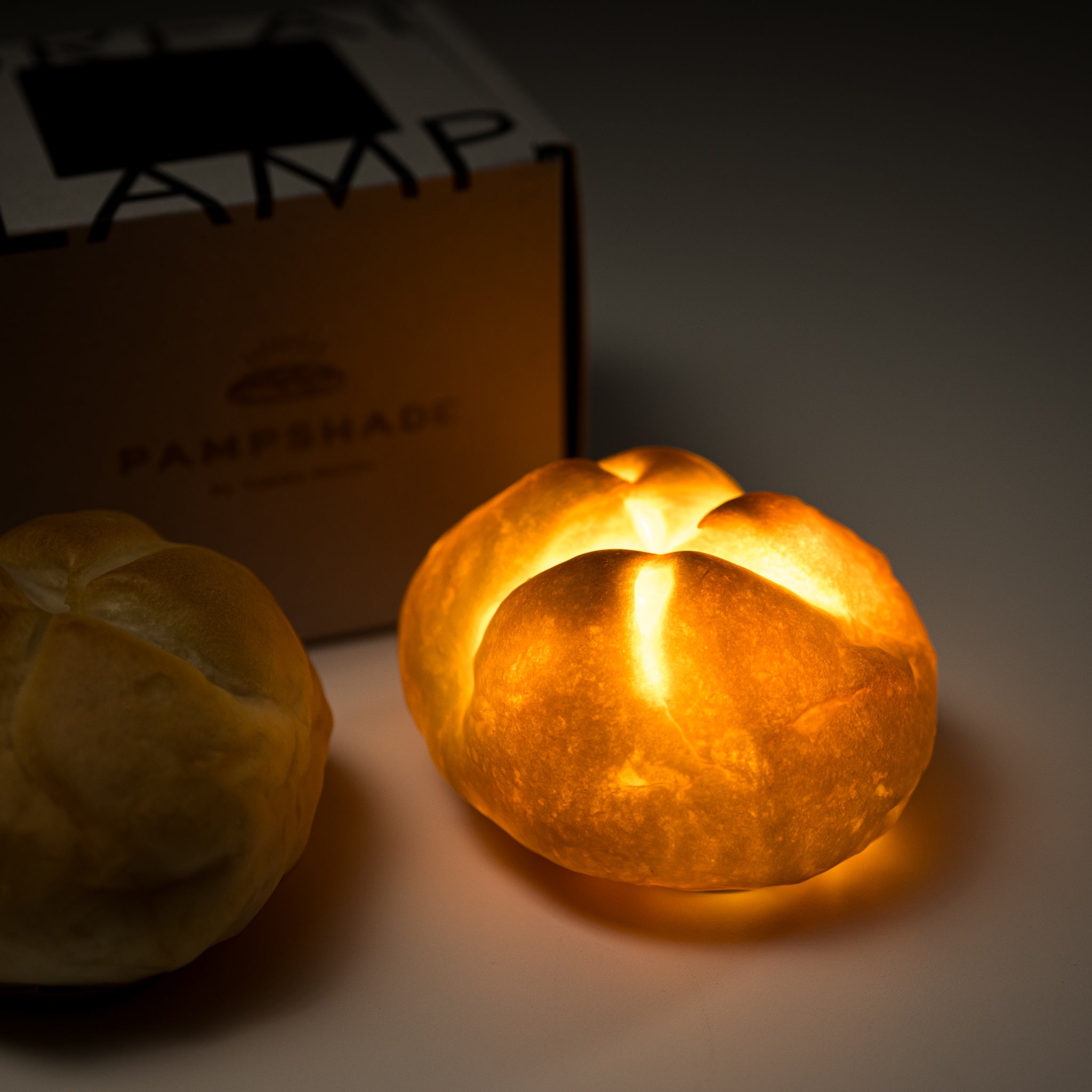 PAMPSHADE Real Bread Lamp - Handmade Kaiser Bread Night Light by Yukiko Morita | Unique Home Decor for Bedroom, Cafe & Gift Ideas