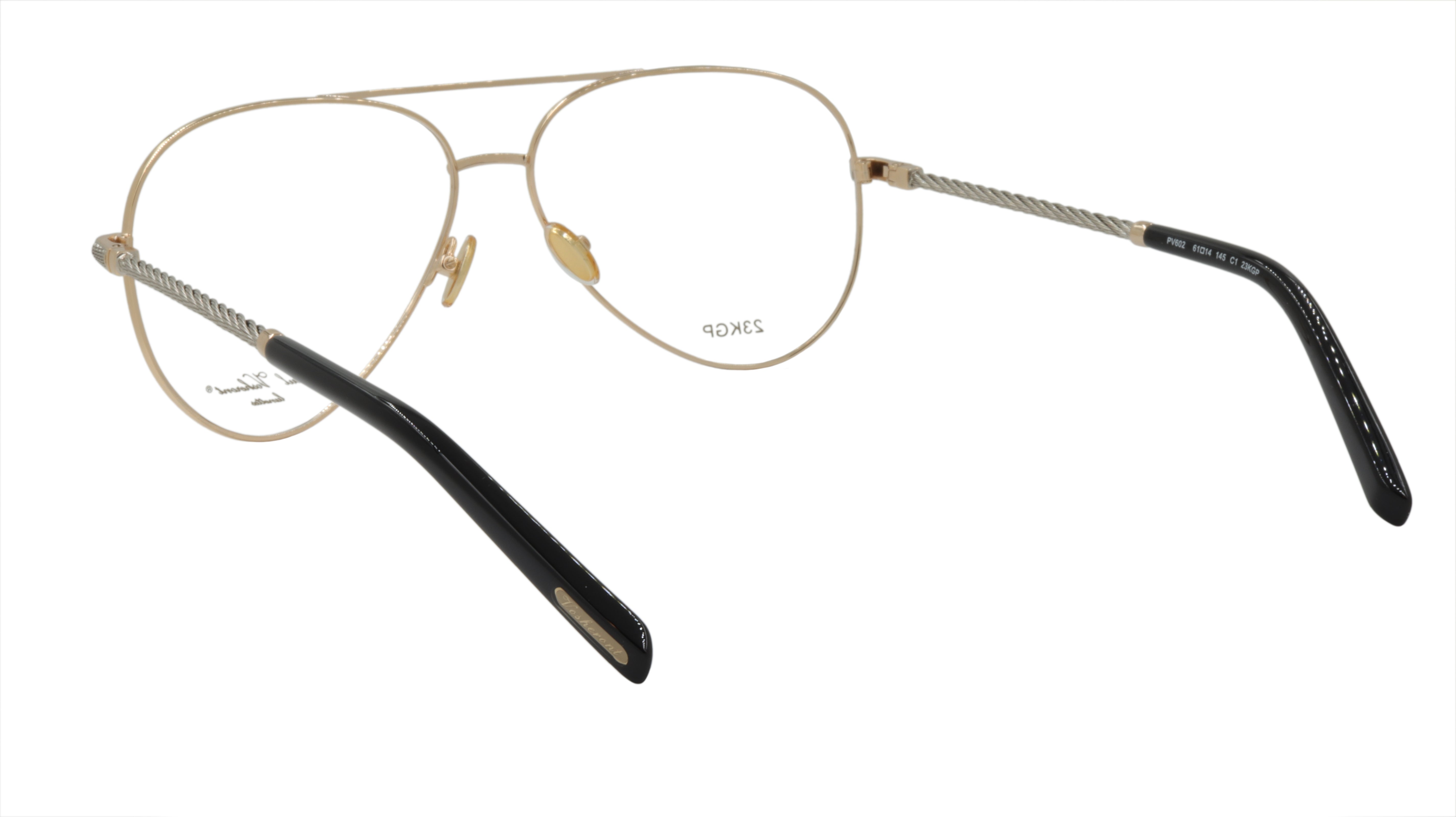 Paul Vosheront Aviator Teardrop Gold Acetate Optical Frame PV602 C1 - Stylish Retro Sunglasses for Men & Women - Perfect for Driving, Outdoor Activities & Fashion Statements