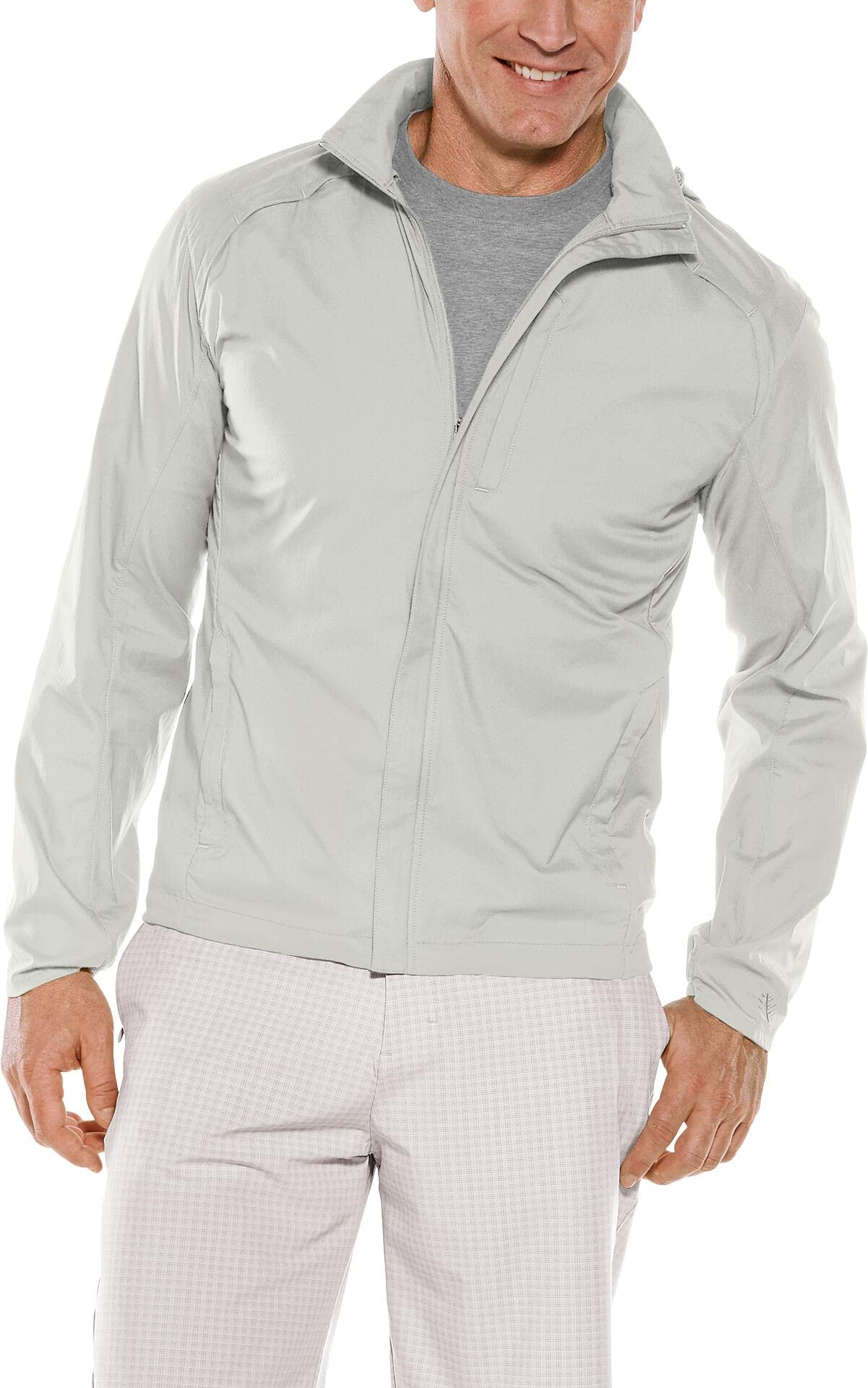 Coolibar UPF 50+ Men's Verdon Packable Sun Protective Jacket - Lightweight Water-Resistant Travel & Outdoor Hiking Windbreaker for UV Protection