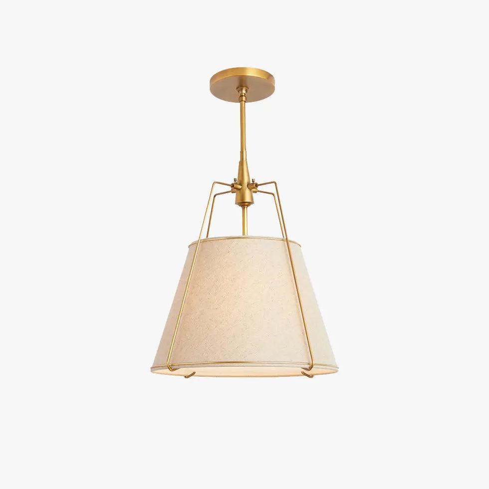 Modern White Fabric Shade Pendant Light - Elegant Ceiling Lighting for Living Room, Bedroom & Dining Area