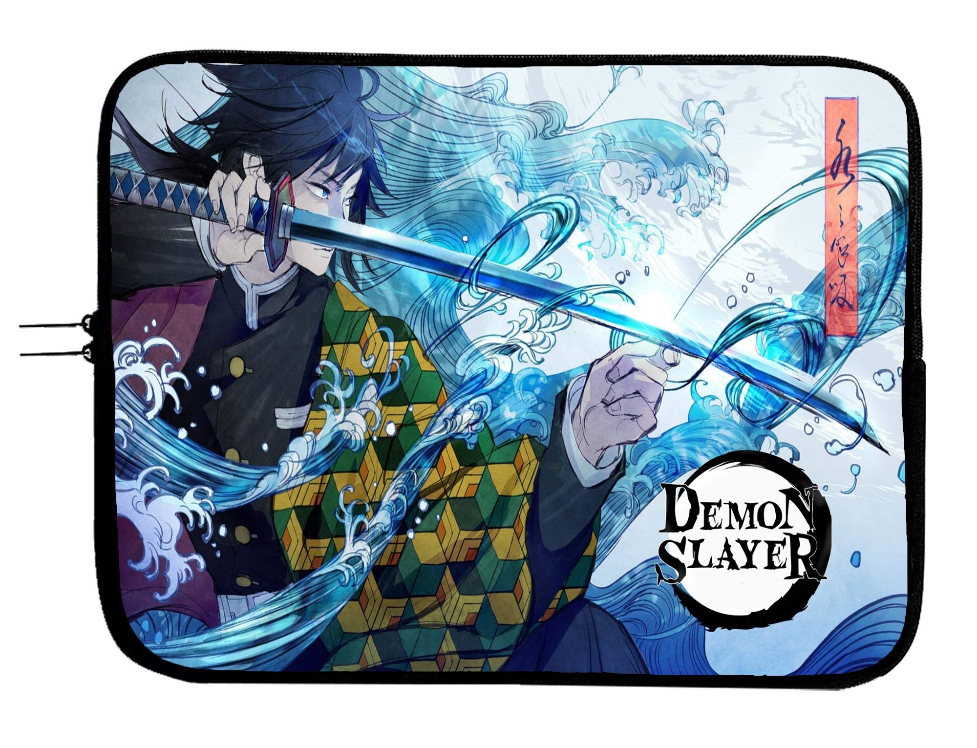 Demon Slayer Anime Laptop Sleeve Bag - Protective Case for MacBook Pro/Air, iPad & PC Laptops (13-15.6 Inch) | Scratch-Resistant Cushioned Cover | Perfect for School, Work & Travel