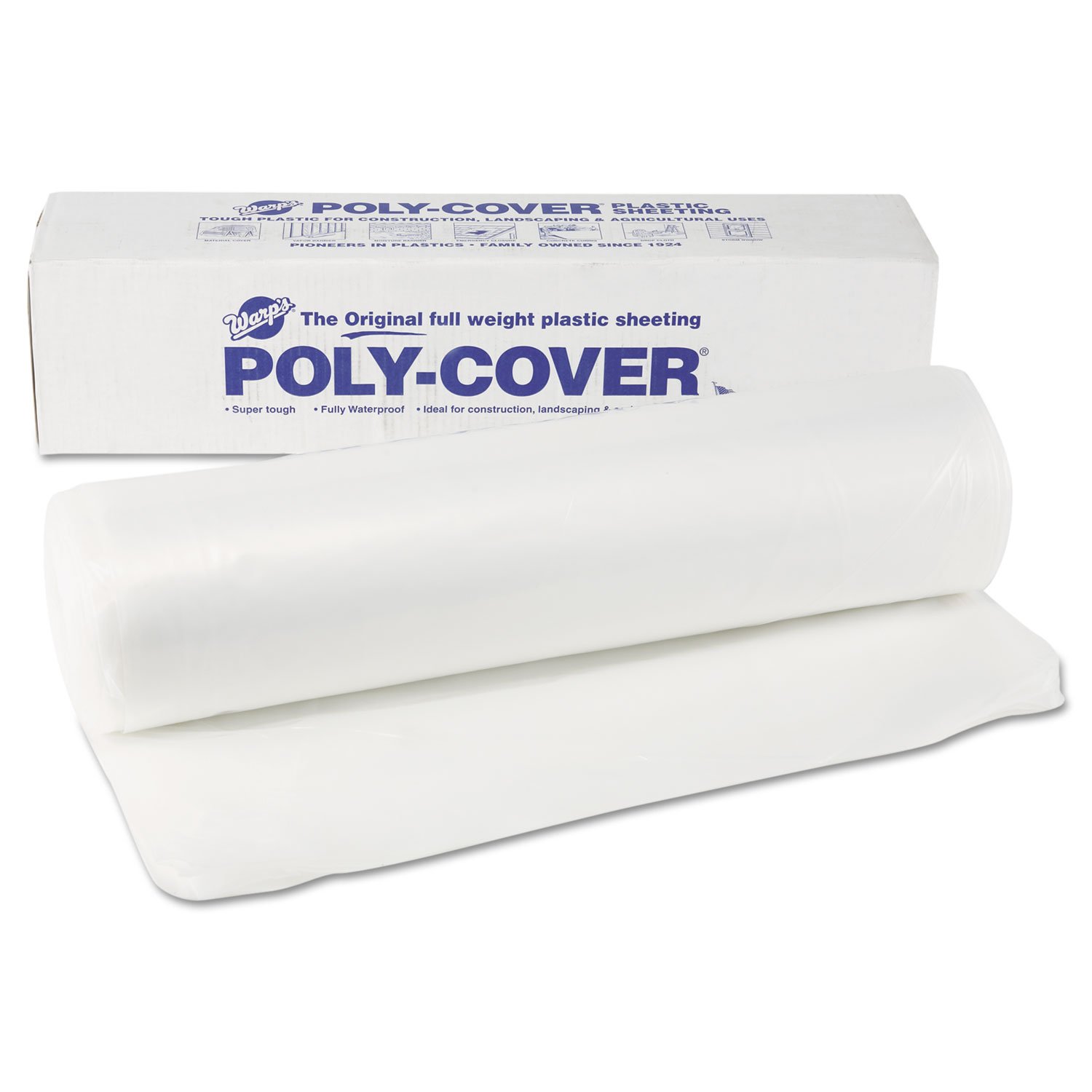 Warp Brothers C201004CL 4-Mil Clear Plastic Poly Film - Heavy Duty Protection for Shipping, Packaging, and DIY Projects
