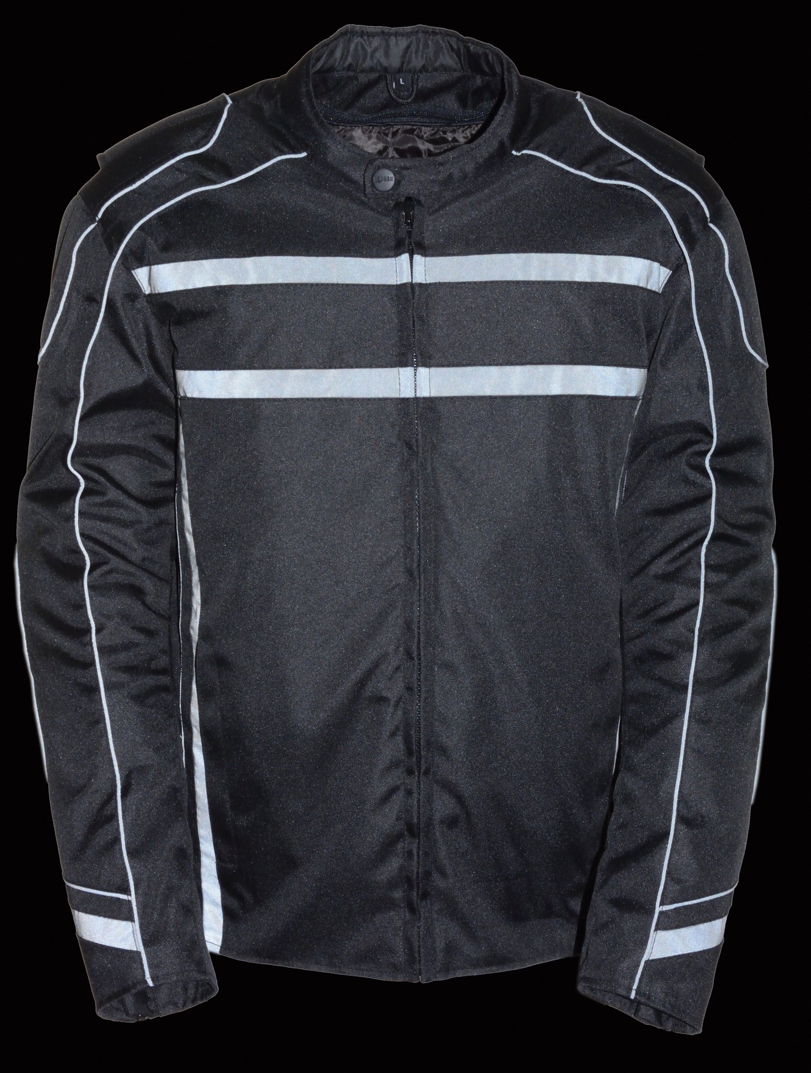 Milwaukee Leather Men's High Visibility Reflective Vented Textile Jacket MPM1740 - Safety Motorcycle Riding Gear for Night & Low Light Conditions
