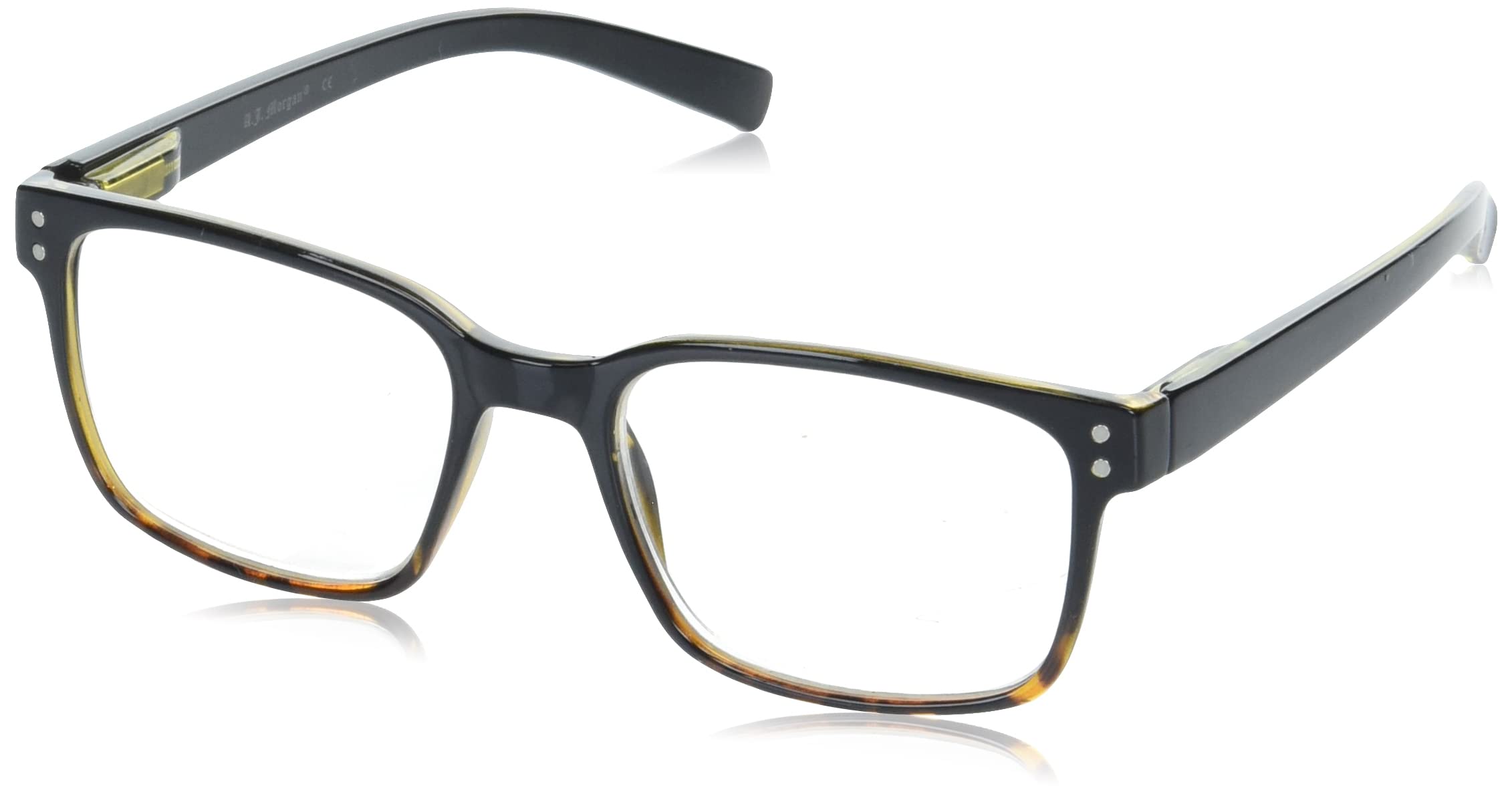 A.J. Morgan Benchmark Reading Glasses - Rectangular Frame Readers for Men & Women - Lightweight Comfortable Eyewear for Reading, Computer Work & Daily Use