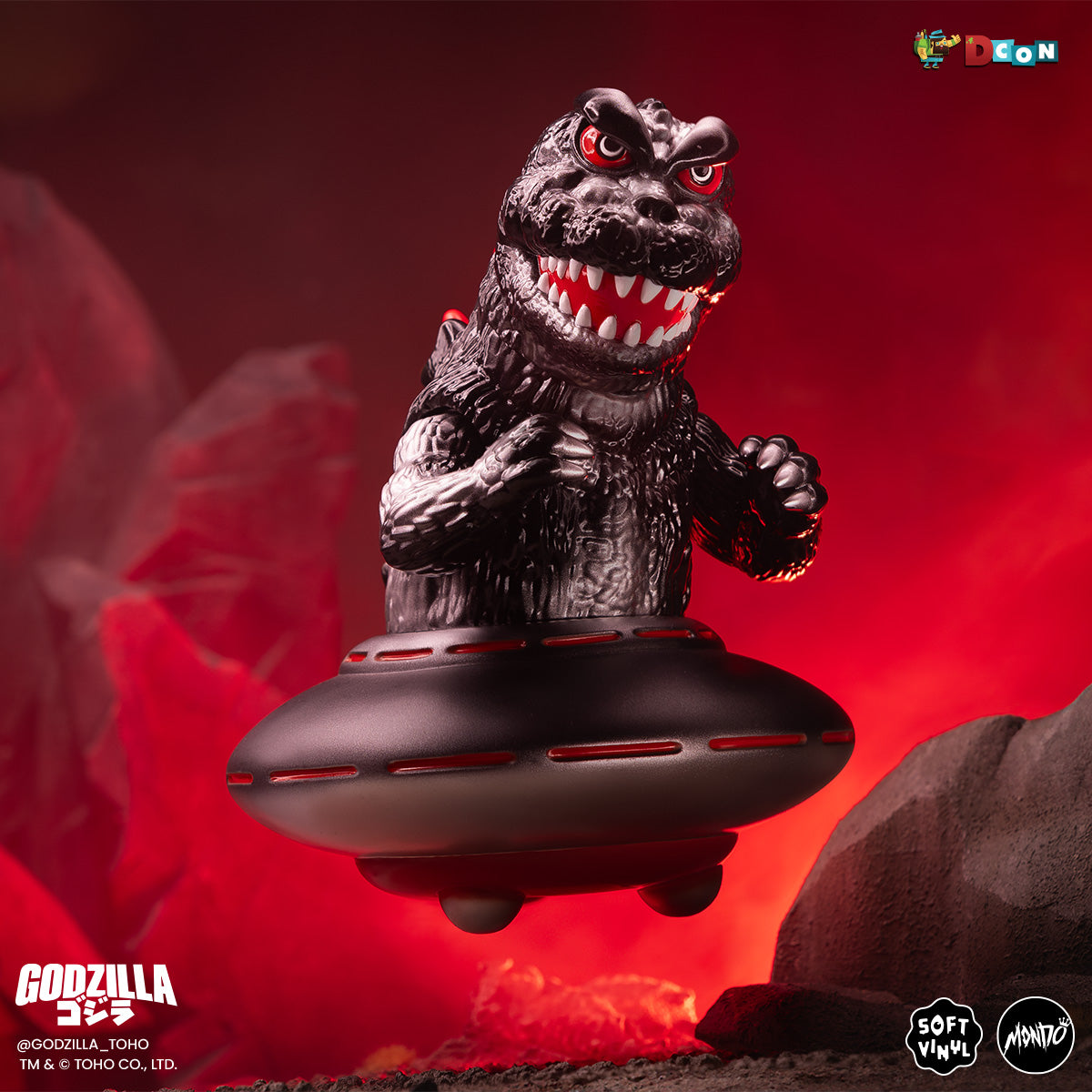 Godzilla UFO Soft Vinyl Figure - Xilien Black (Designer Con Exclusive) | Collectible Japanese Kaiju Toy for Display & Gifts | Perfect for Anime Fans & Pop Culture Collectors