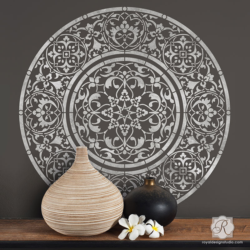 Mandala Medallion Stencil for DIY Art, Wall Decor & Craft Projects – Reusable Painting Template for Home, Yoga Studios & Spiritual Spaces
