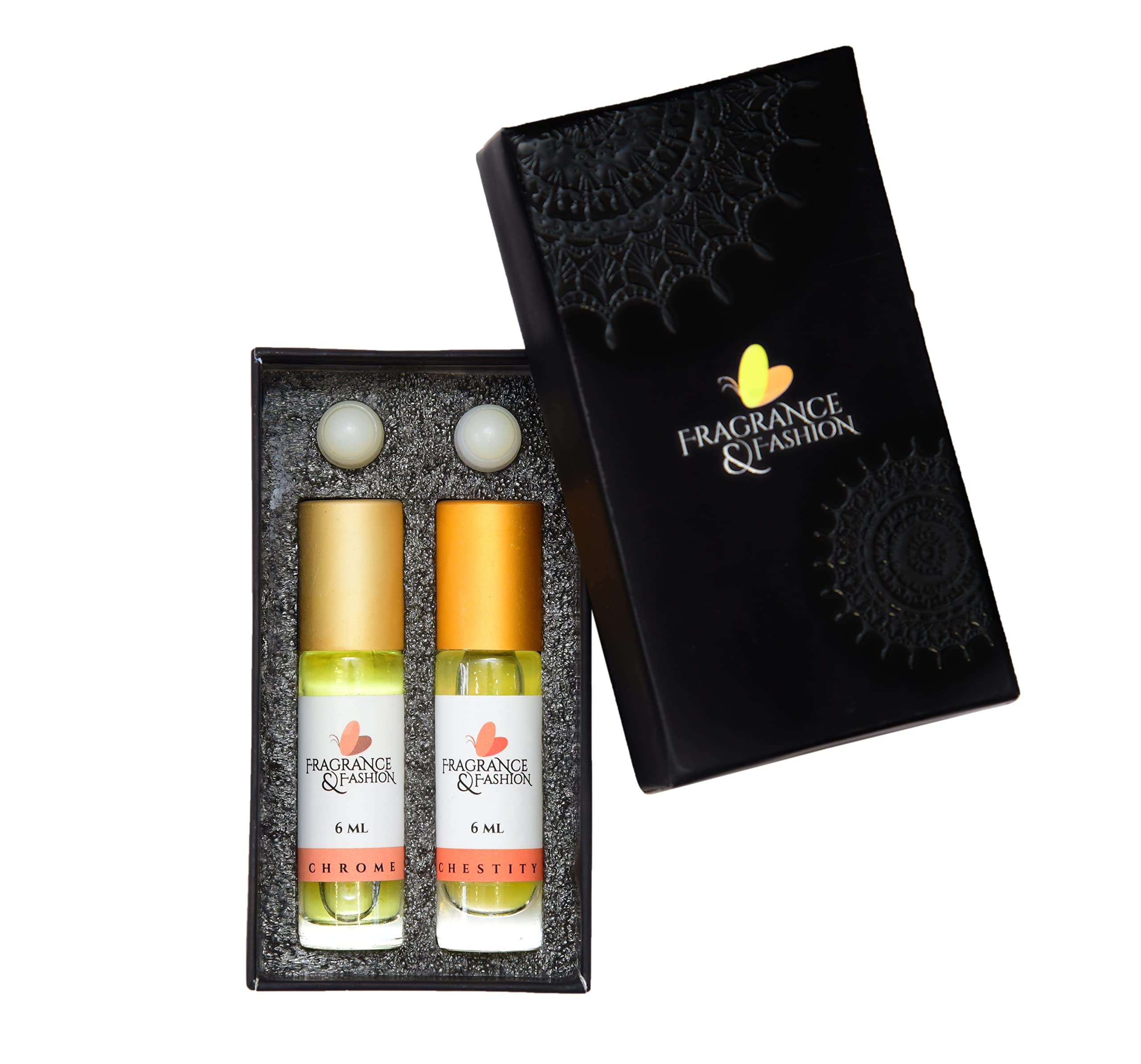 Scented Harmony Perfume Attar Duo - 2 x 6ml Bottles of Luxury Fragrance Oil for Women & Men | Perfect for Daily Wear, Special Occasions & Aromatherapy