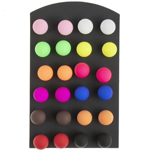 12 Pais Color Round Ball Studs