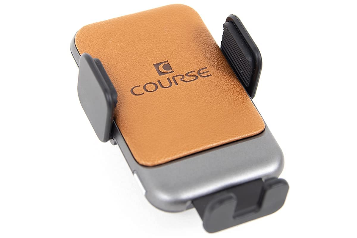 Course Motorsports Automatic Gripping Wireless Induction Charger Tan - Fast Qi Charging for iPhone & Android - Perfect for Car, Office & Home Use
