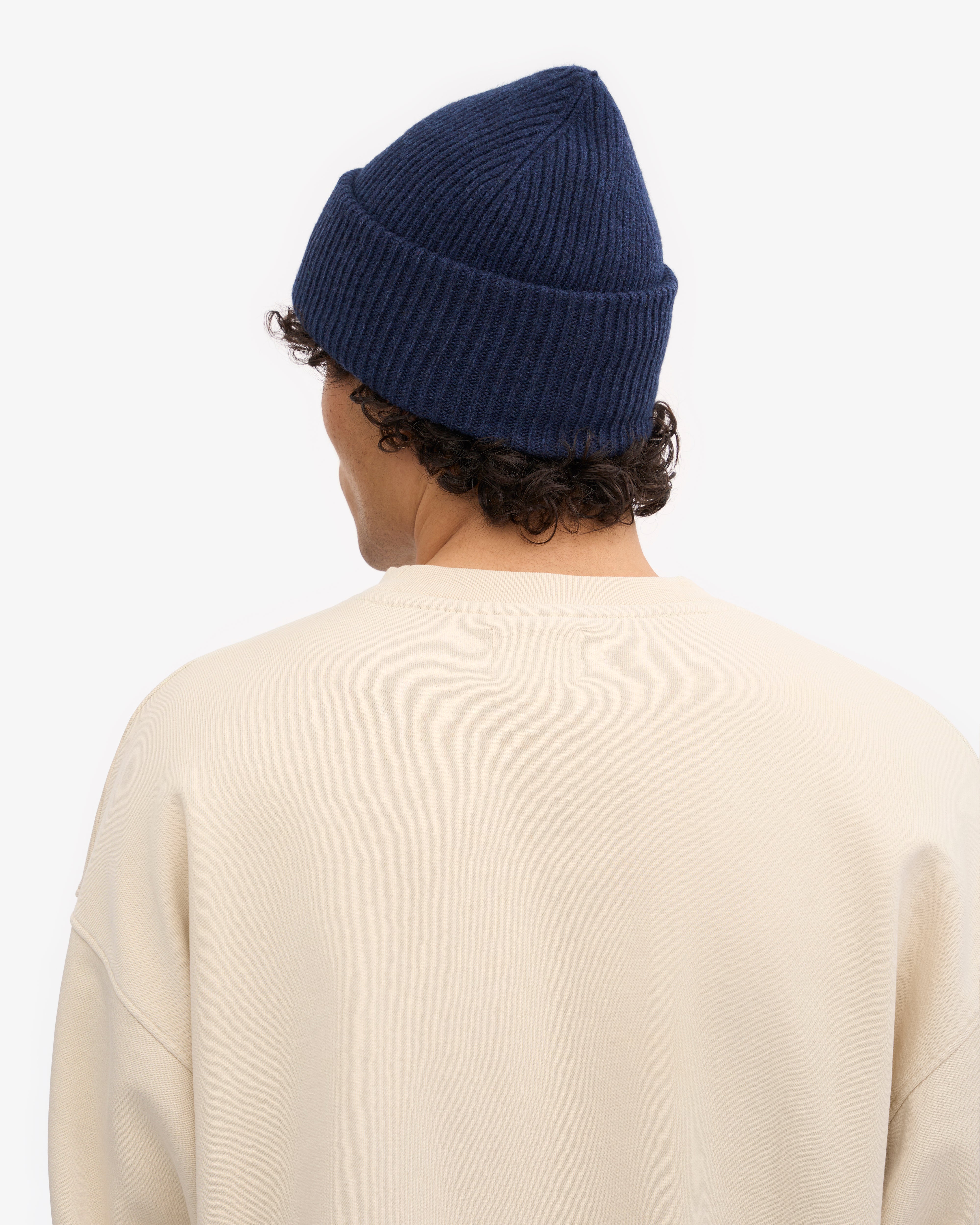 Premium Merino Wool Beanie Hat for Men & Women - Soft & Warm Winter Skull Cap - Marine Blue - Ideal for Skiing, Hiking & Outdoor Activities