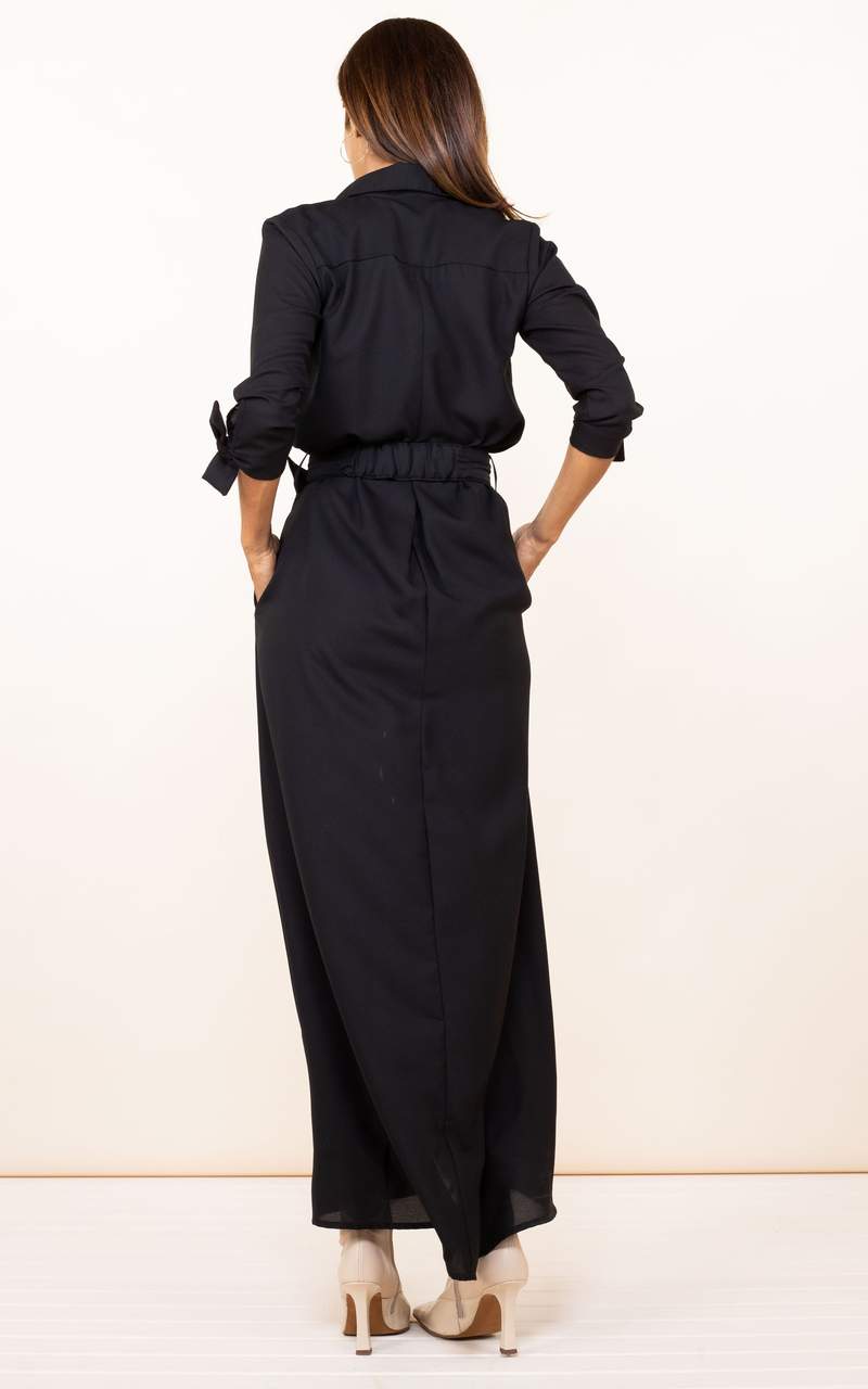Dove Dress | Dancing Leopard Print | Black | Elegant Party & Night Out Dress for Women
