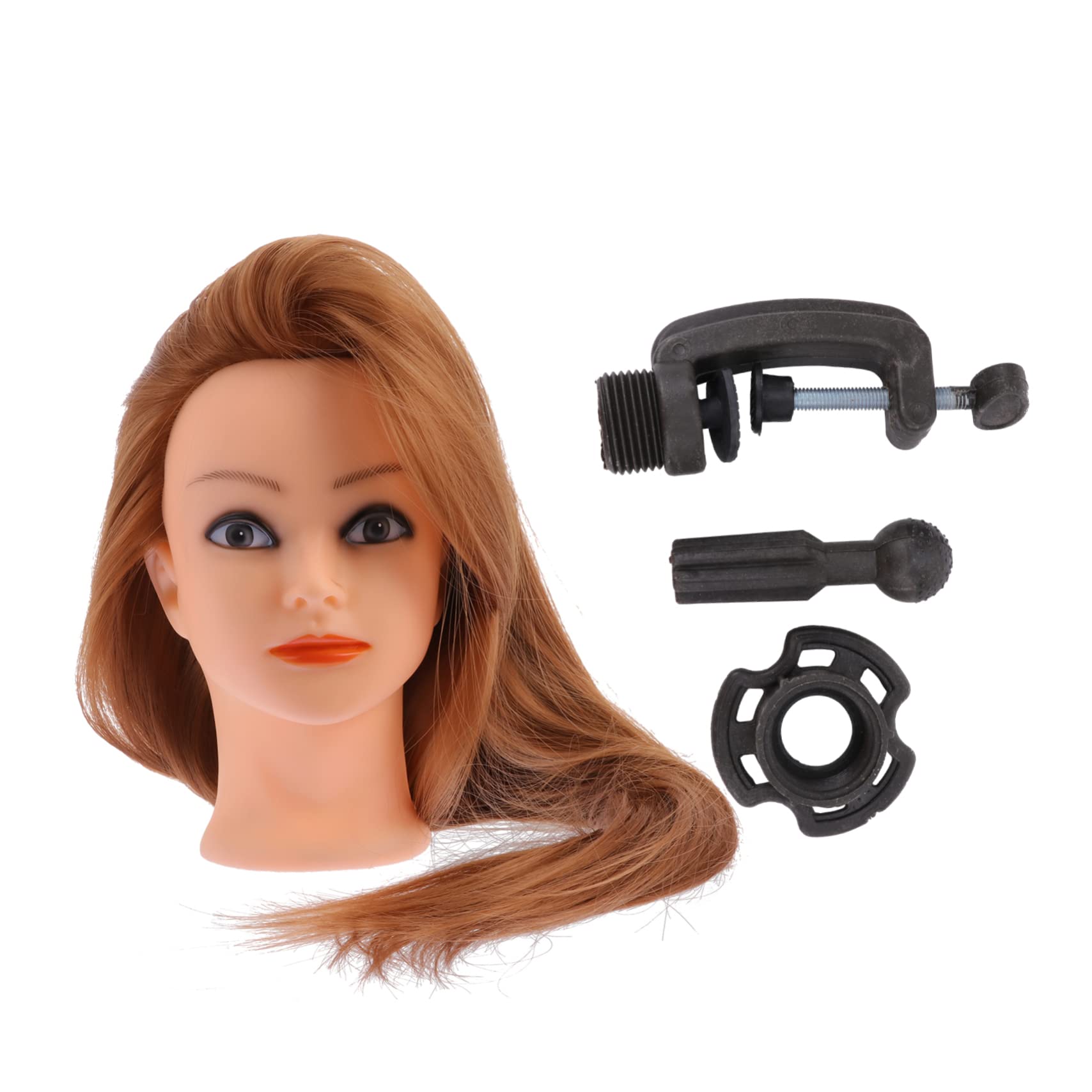 Professional Mikinona Cosmetology Mannequin Head with Real Human Hair - High Temperature Wire Wig for Hairstyling, Barber Training & Salon Practice - Perfect for Hairdressing Students & Professionals