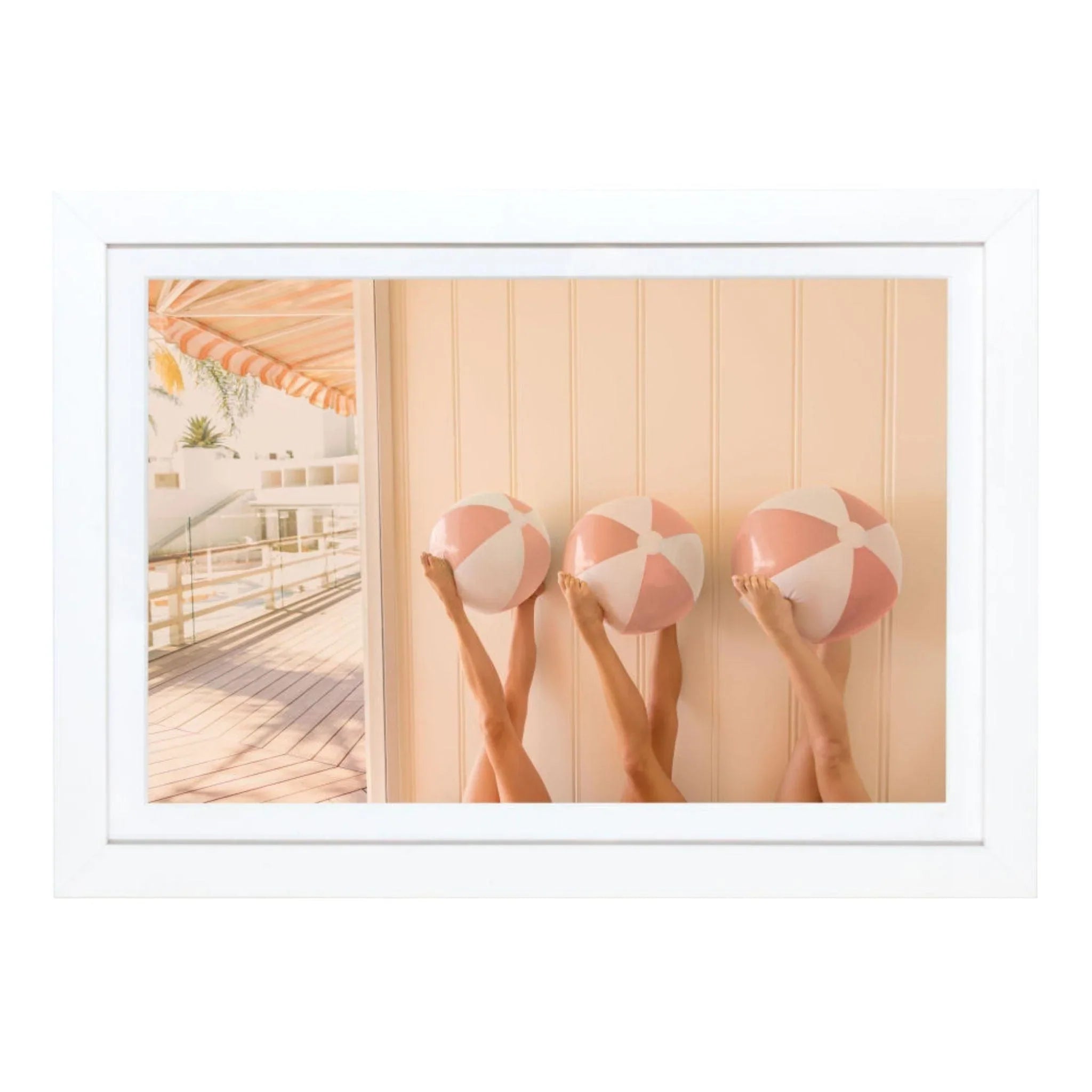 Gray Malin The Cabana Mini Framed Print - Beach House Wall Art Decor for Living Room, Bedroom & Office