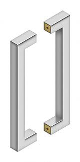Deltana SSPBB1210U32D 12-Inch Back-to-Back Contemporary Pull Bar - Satin Stainless Steel Finish - Modern Cabinet & Drawer Hardware for Kitchen, Bathroom & Office