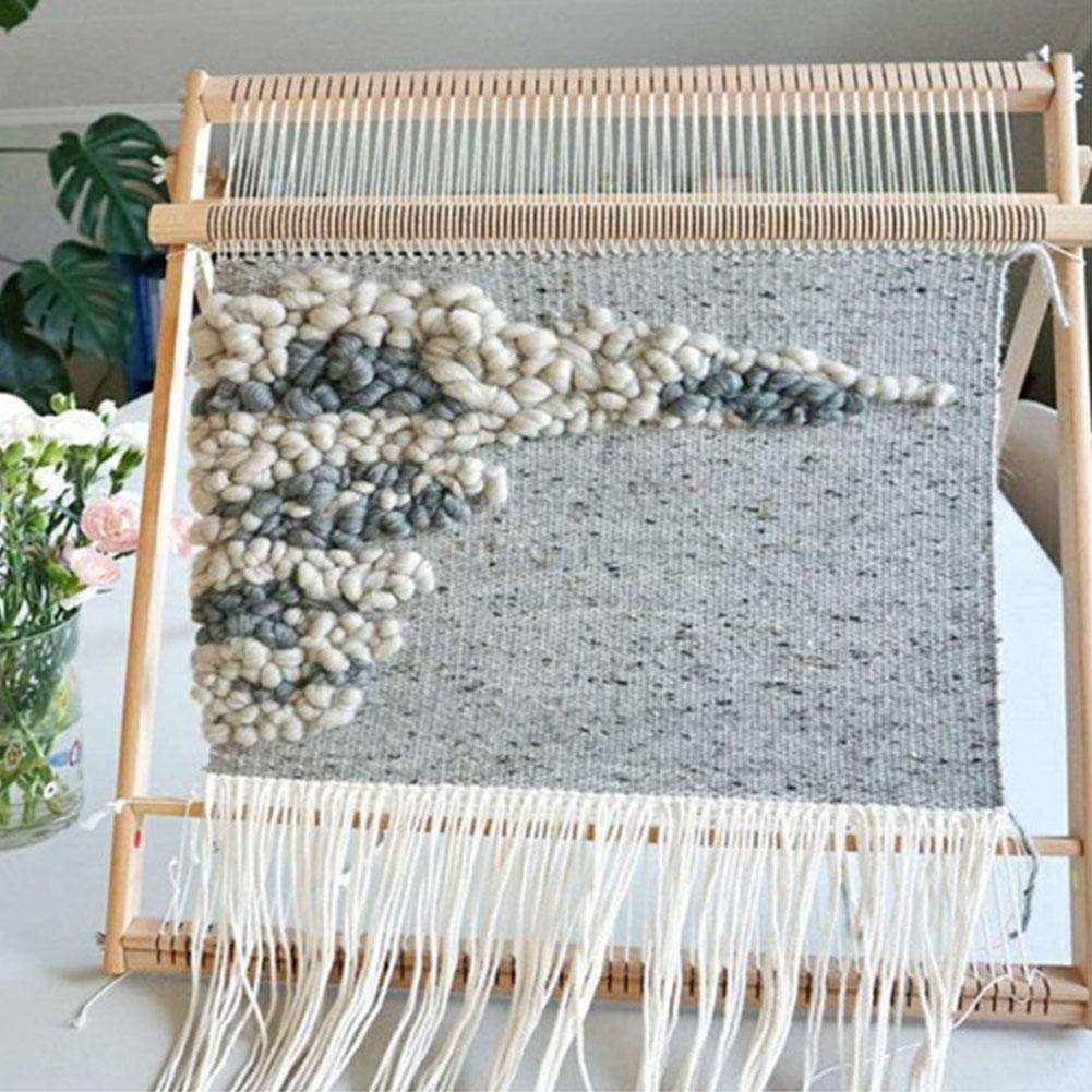 Wooden Multi-Craft Weaving Loom with Stand - DIY Hand Knitting Frame for Tapestry, Wool & Yarn Crafts - Perfect for Kids, Girls & Beginners - Home Decor & Gift Making Tool