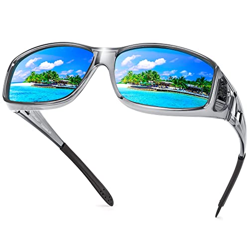 A22 Transparent Grey Frame/Blue Mirrored Lens