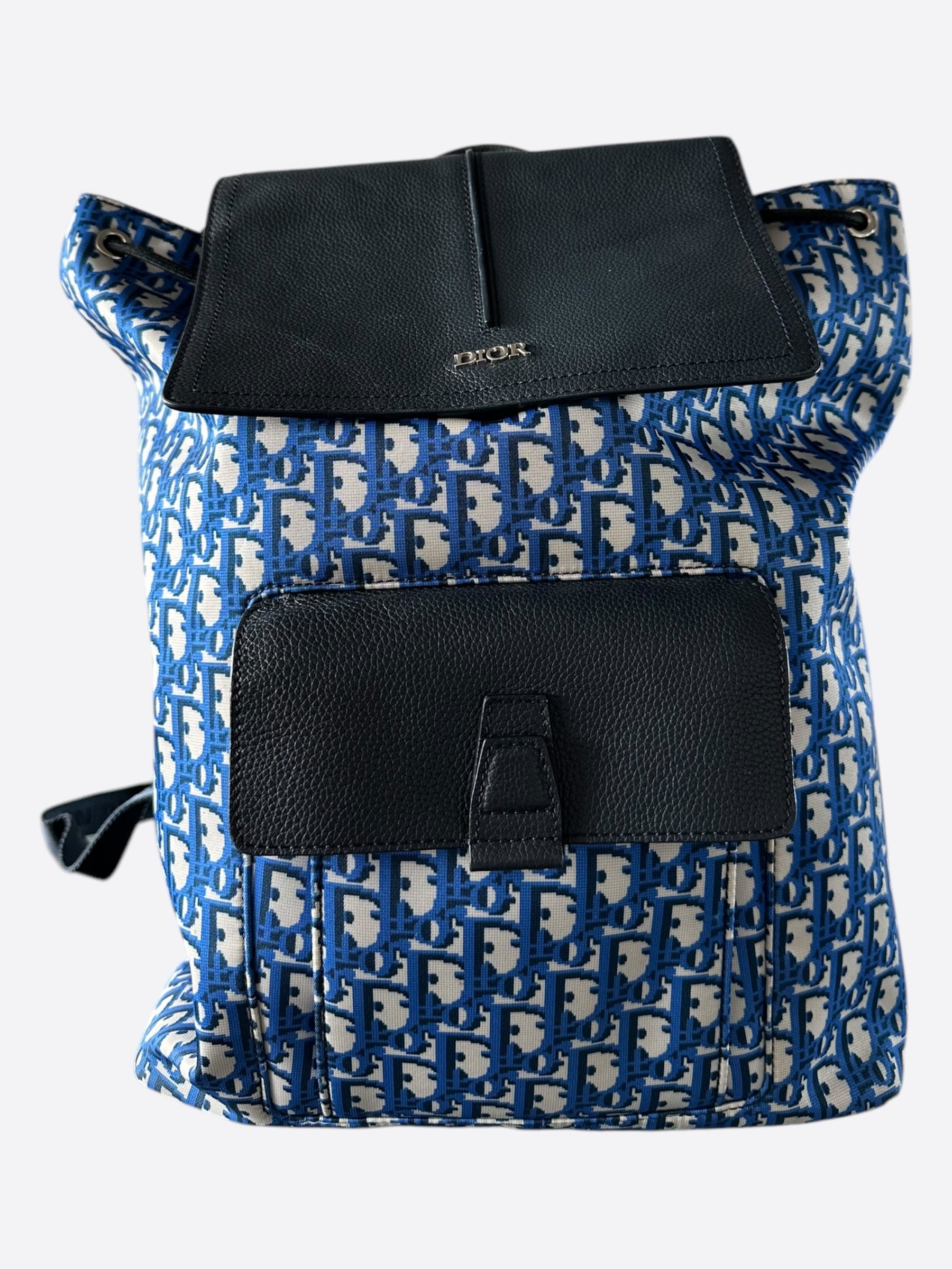 Dior Beige & Blue Oblique Motion Backpack for Women | Luxury Designer Travel Backpack | Perfect for Work, School & Travel Accessories