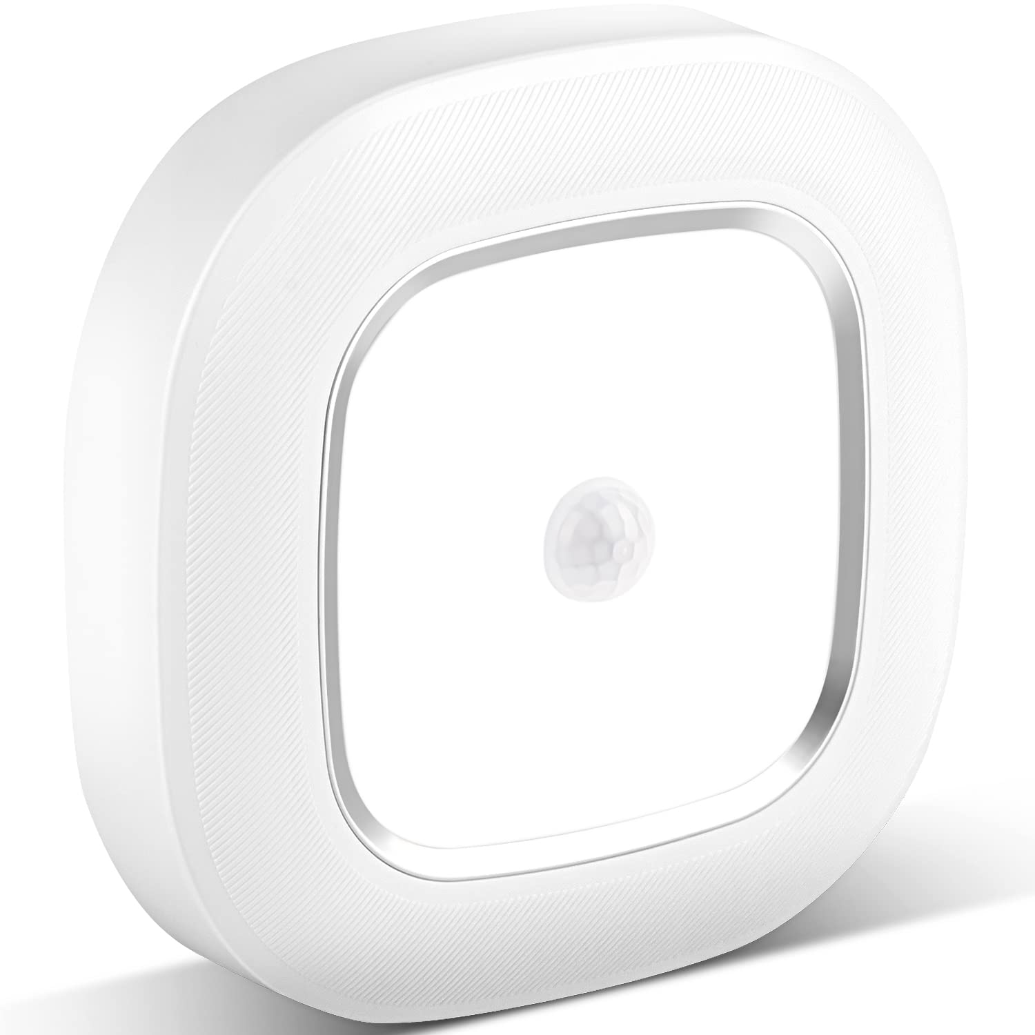 Motion Sensor Ceiling Light - Battery Operated LED Light with Auto On/Off (300LM, White) - Perfect for Closet, Hallway, Pantry, Laundry, Stairs, Garage, Bathroom, Shower, Porch & Shed - Indoor Motion Activated Lighting Solution