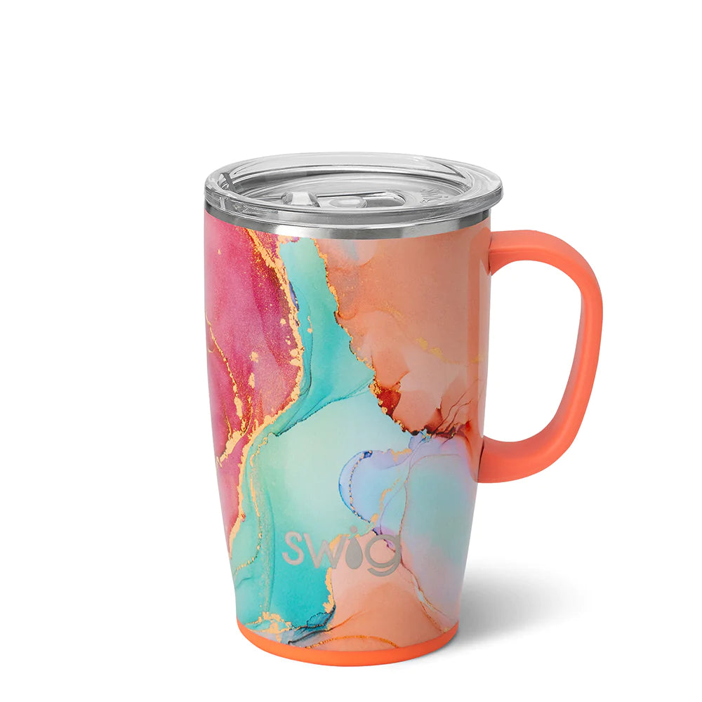 18oz Dreamsicle Travel Mug - Insulated Stainless Steel Coffee Tumbler with Lid, Leakproof & Sweatproof - Perfect for Commuting, Hiking & Outdoor Activities
