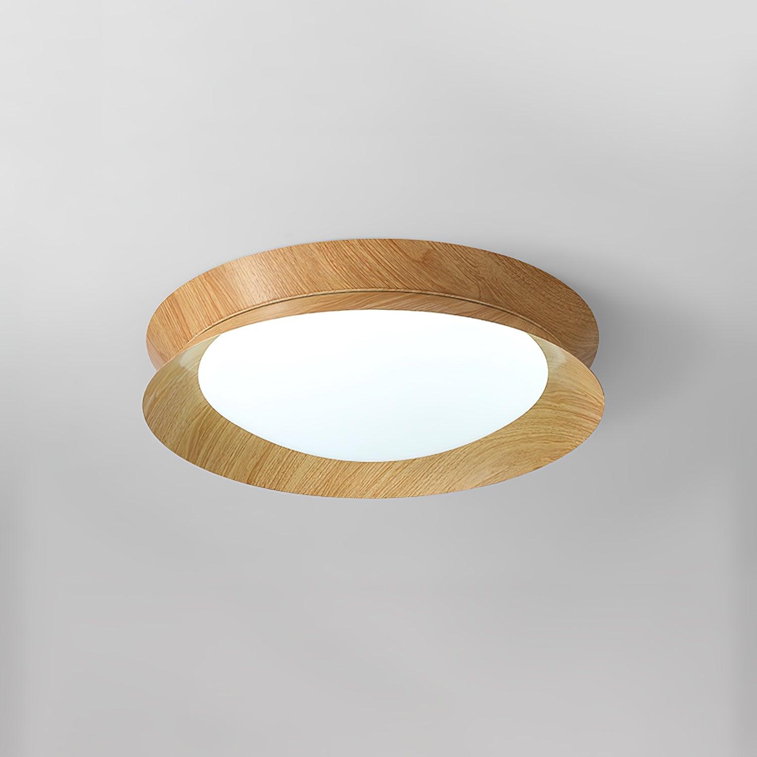Modern Double Half Round Ceiling Light Fixture - Dimmable LED Flush Mount for Bedroom, Living Room & Hallway - Energy Saving Home Decor Lighting Solution