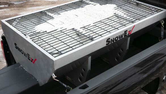 SnowEx HELIXX Stainless Steel Hopper Spreader - Heavy Duty Salt & Ice Melt Spreader for Driveways, Parking Lots & Walkways - Perfect for Winter Snow Removal & Deicing