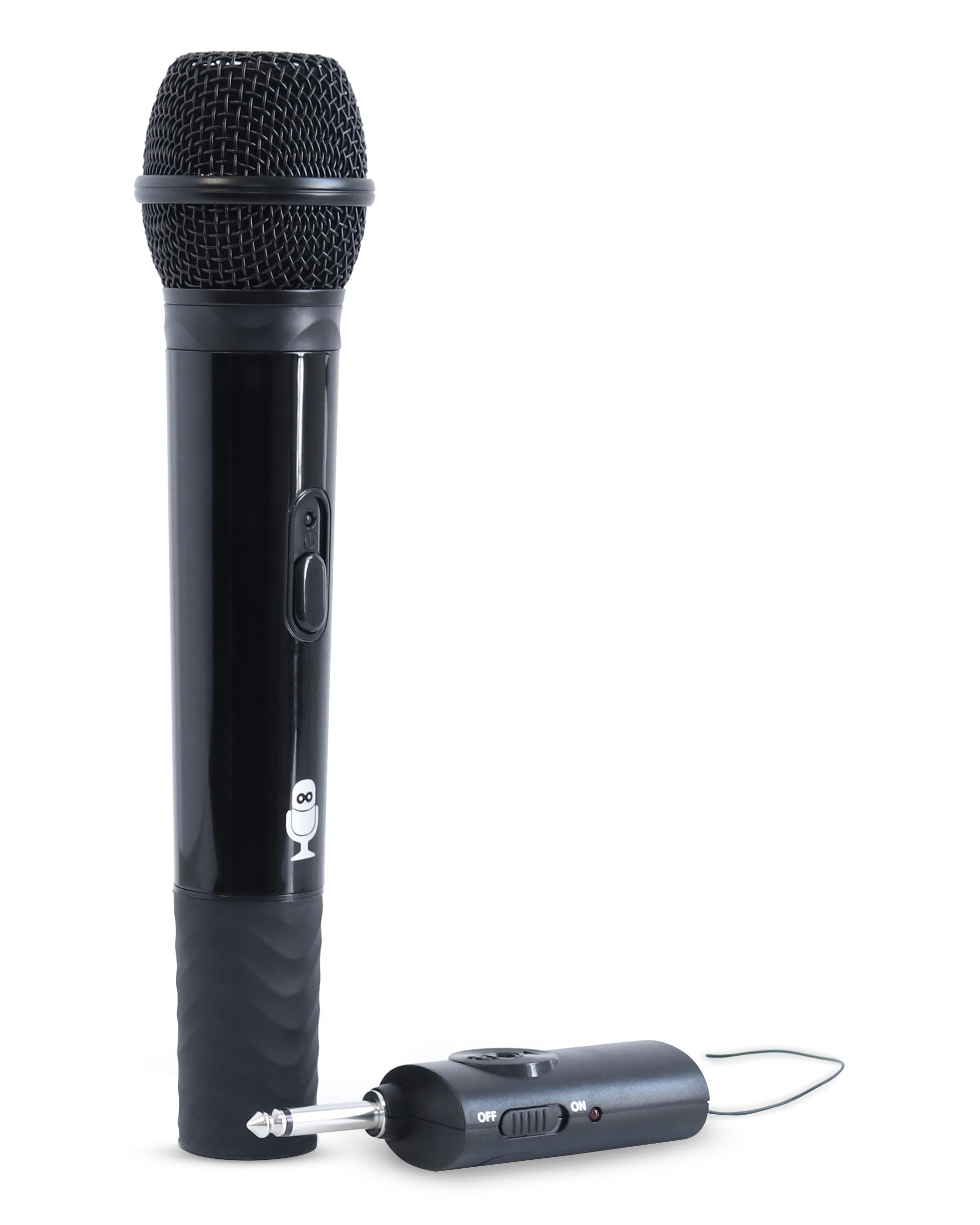 Singing Machine Portable Wireless Microphone (Black) - Premium UHF Wireless Mic for Karaoke, Public Speaking & Events - Compatible with Karaoke Machines & PA Systems - Ideal for Home Parties, Stage Performances & Professional Use