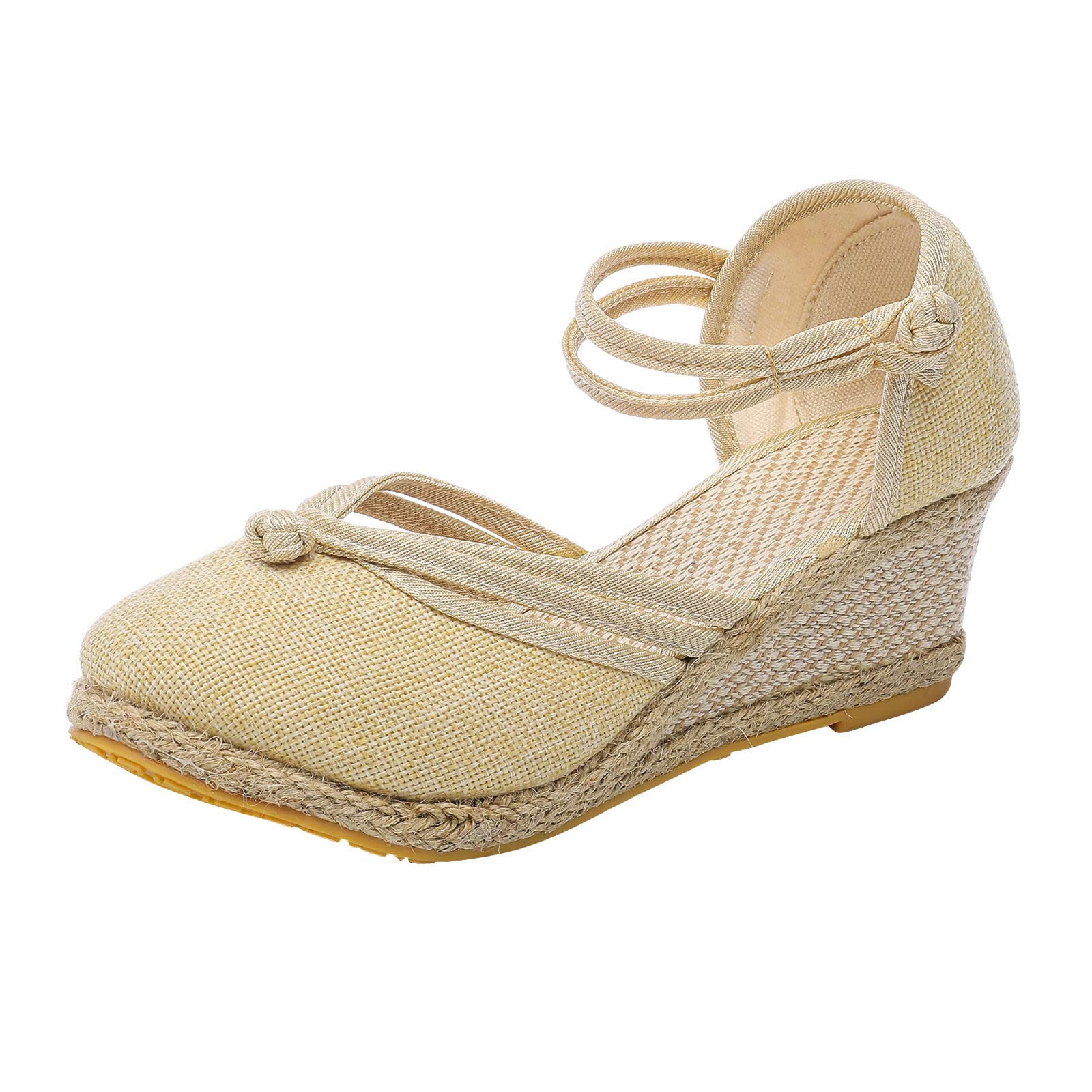 Gibobby Women's Platform Sandals - Casual Summer Flat Sandals with Buckle Strap | Comfortable Open-Toe Dressy Sandals for Beach, Vacation & Everyday Wear