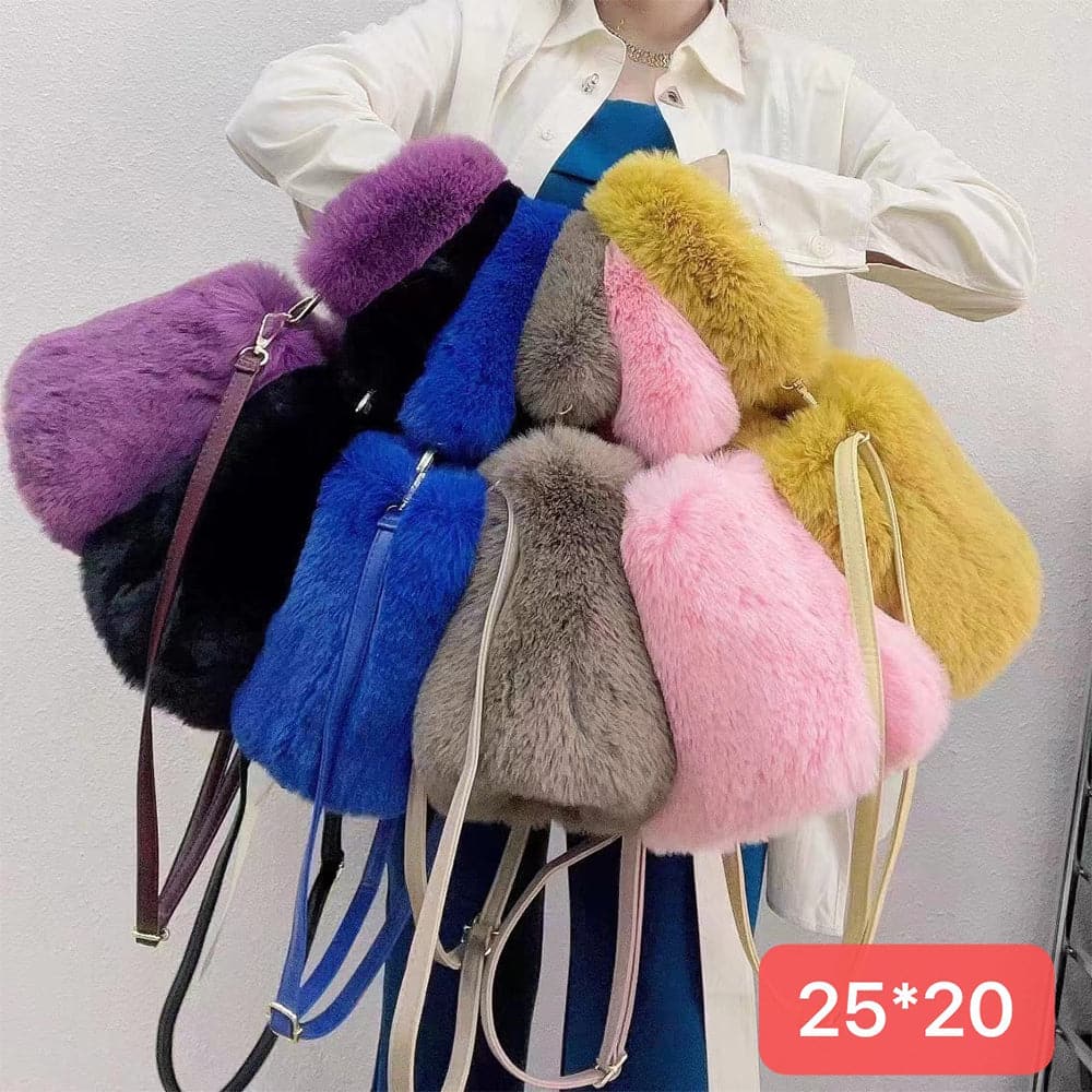 AG Collective Soft Plush Handbag & Shoulder Bag for Women - Stylish Crossbody Purse for Everyday Use, Work, and Date Nights