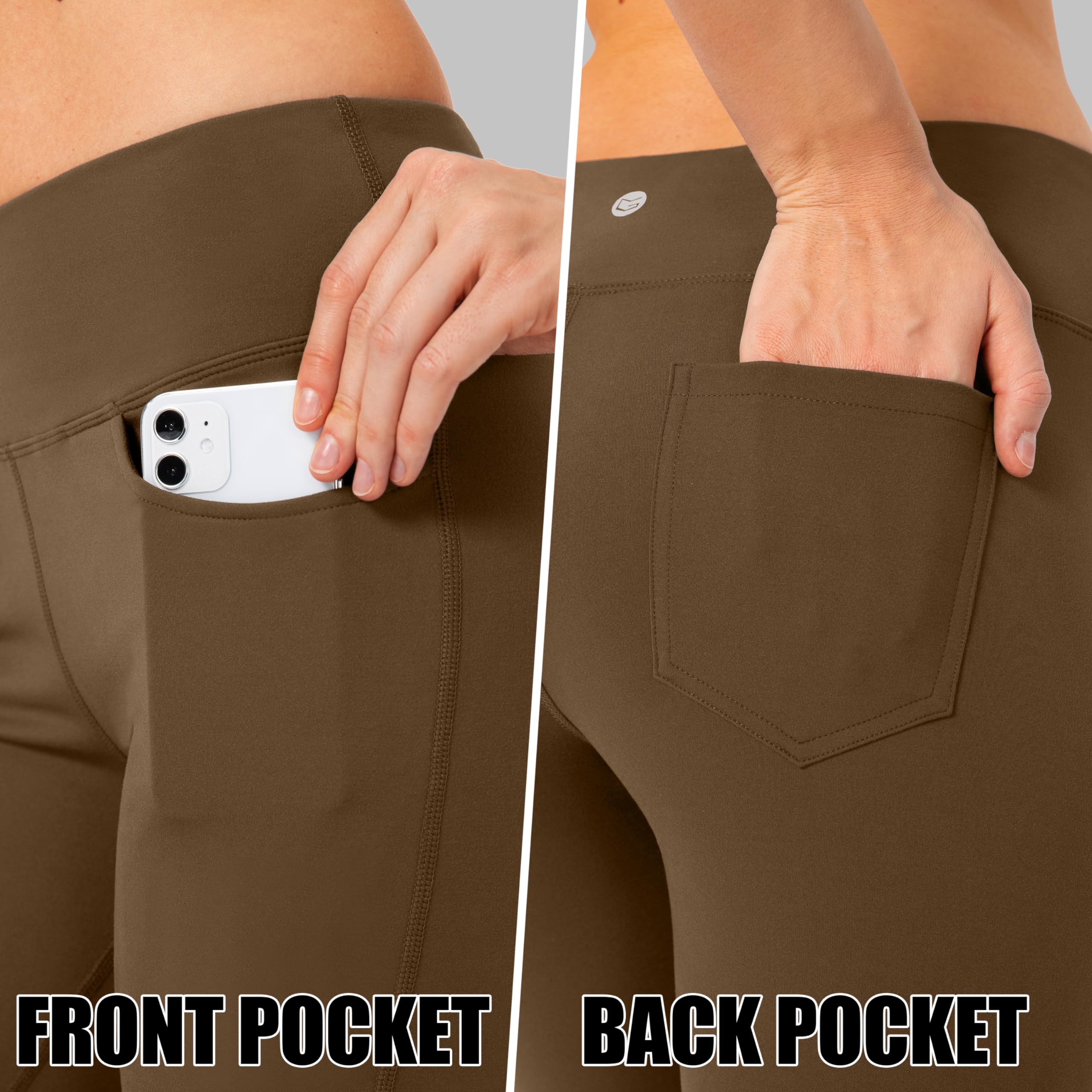 G Gradual Women's High Waist Bootcut Yoga Pants with 4 Pockets - Stretchy Work Dress Pants for Office, Yoga & Everyday Wear