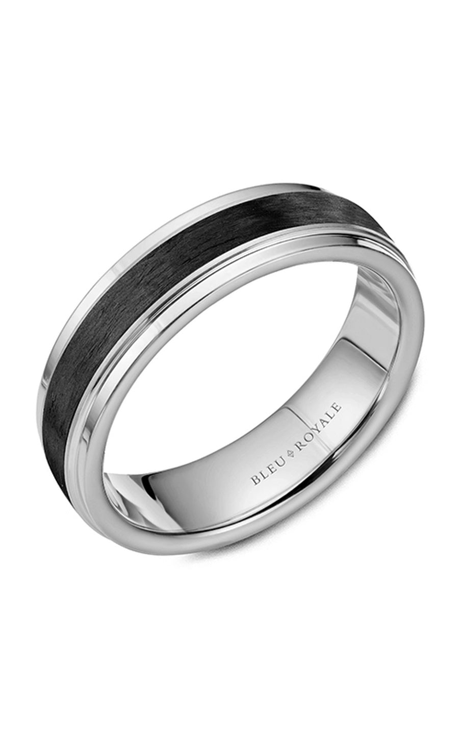 Bleu Royale Men's Wedding Band Ring RYL 047W6 - 14K White Gold Classic Wedding Ring for Men, Perfect for Engagement, Anniversary & Special Occasions