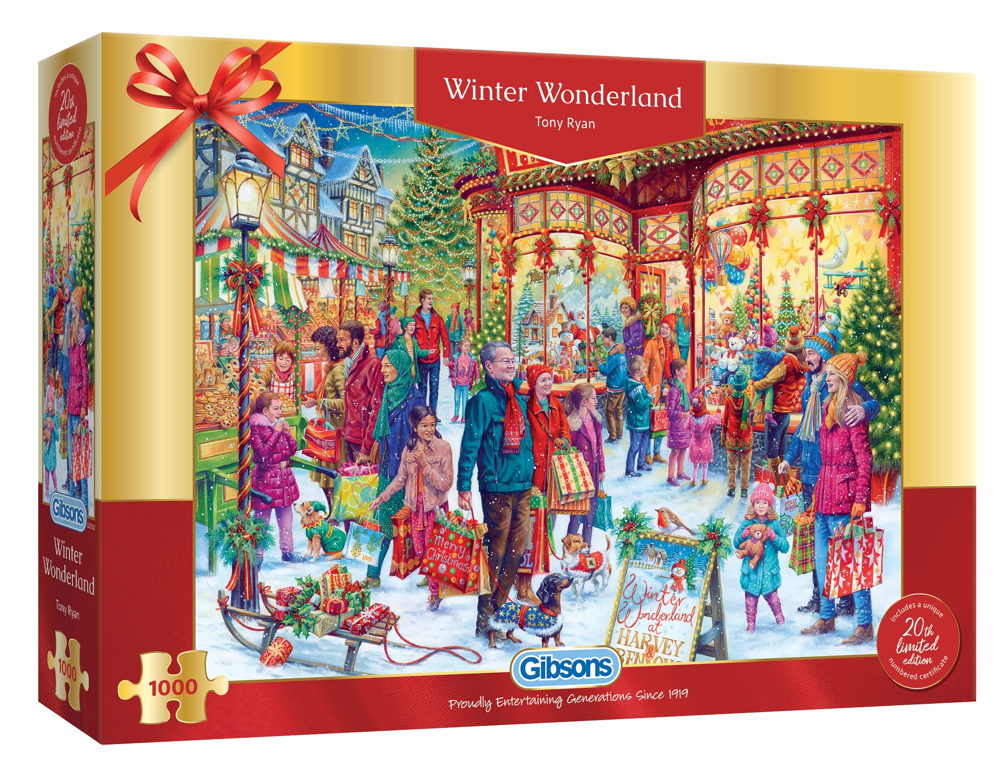 2022 Christmas Limited Edition Winter Wonderland 1000-Piece Jigsaw Puzzle for Adults | Sustainable Holiday Puzzle Game | Perfect Christmas Gift & Family Activity | Relaxing Winter Pastime | Gibsons Games