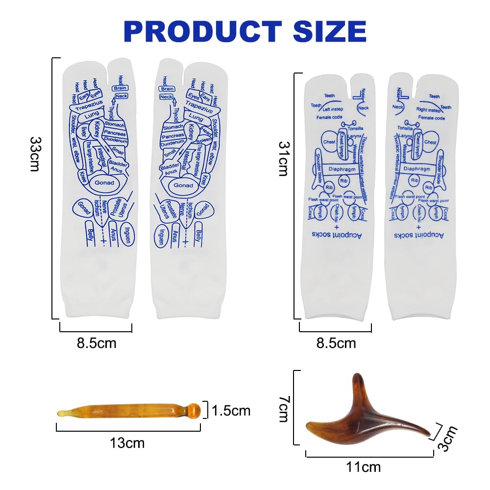 KUIRUNRX® Reflexology Socks Set for Men 40-44 - Foot Massage & Acupressure Therapy Socks for Relaxation & Pain Relief - Perfect for Home Spa, Yoga, and Post-Workout Recovery